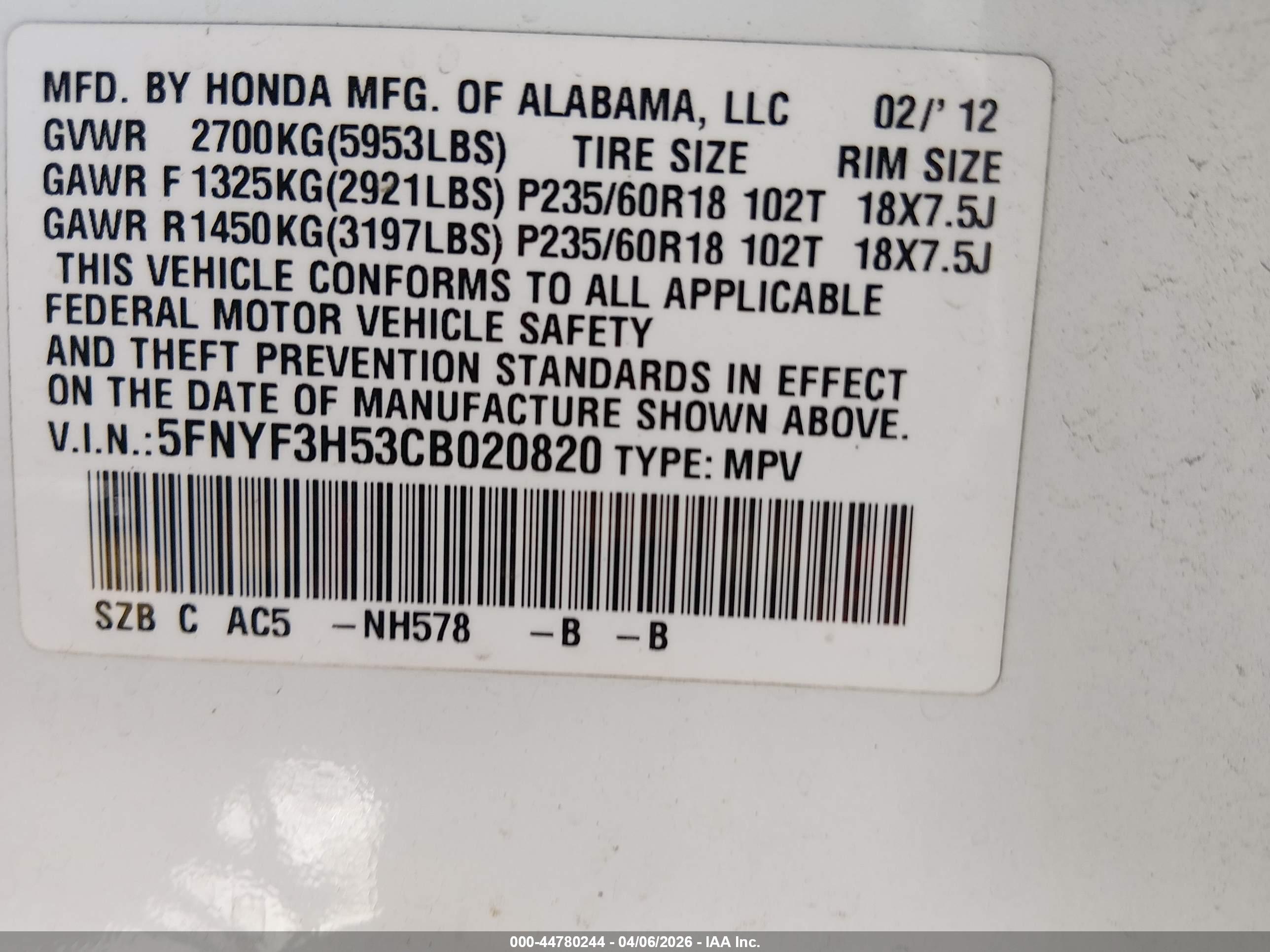 HONDA PILOT image 9