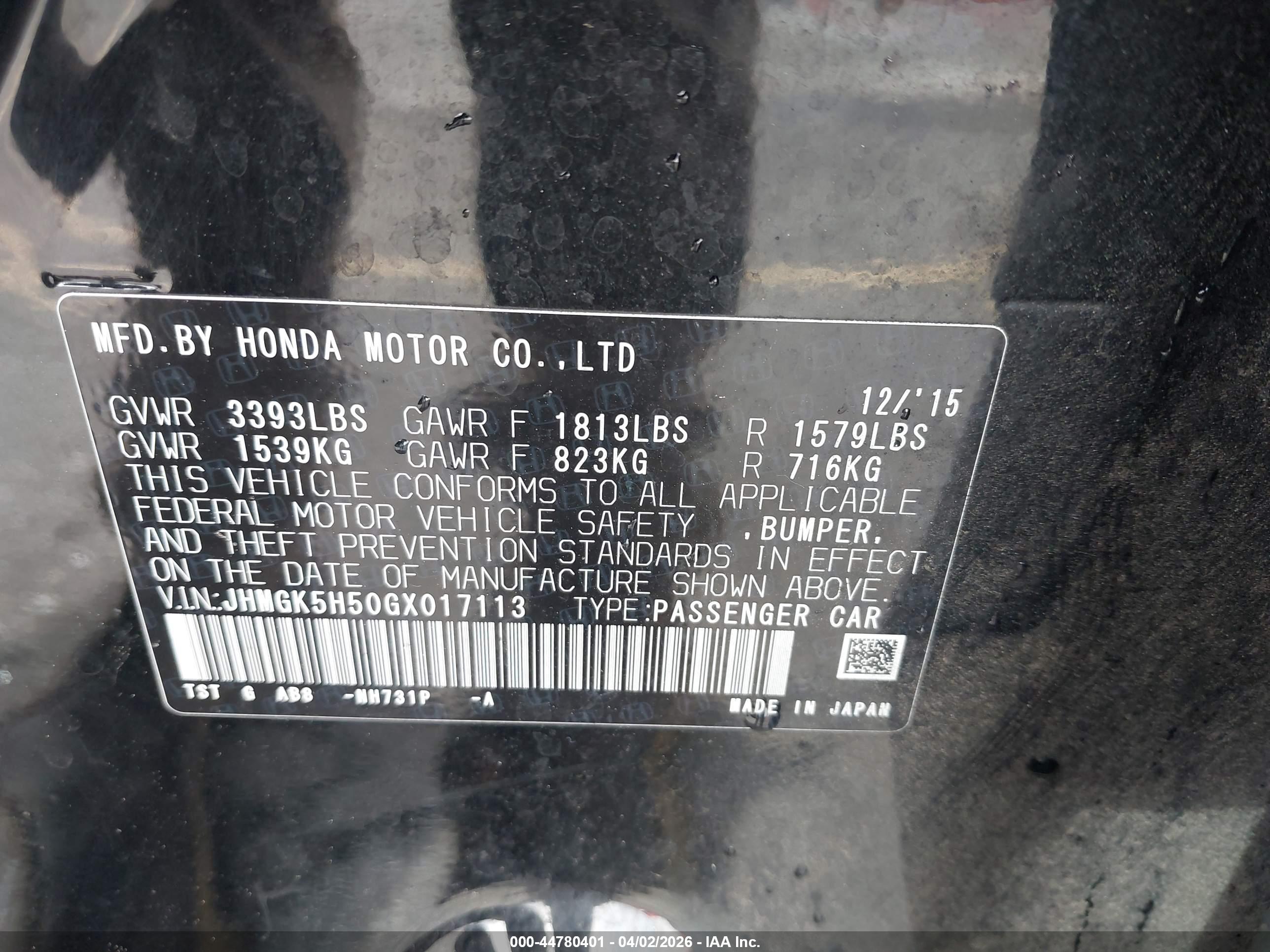 HONDA FIT image 9
