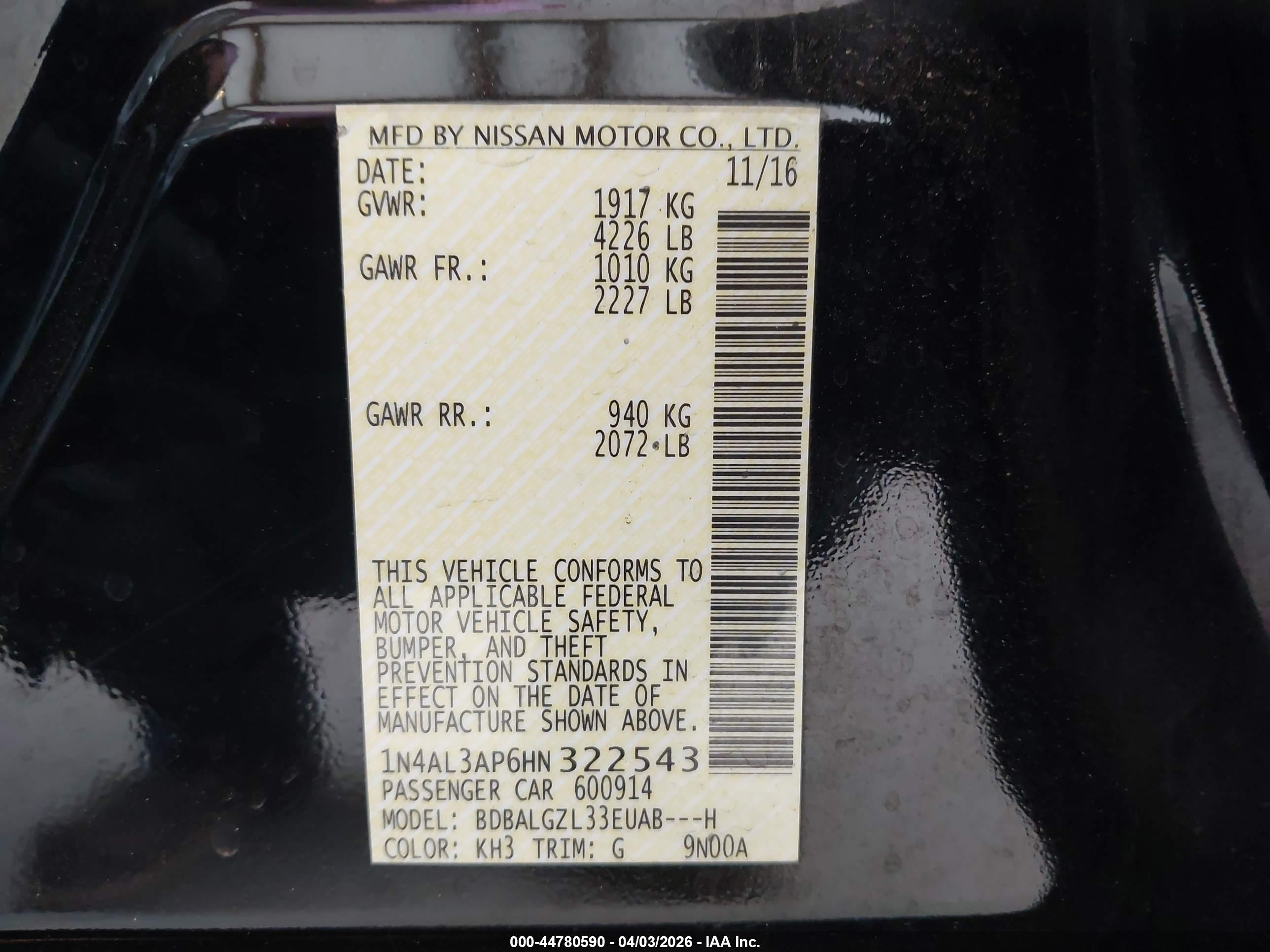 NISSAN ALTIMA image 9
