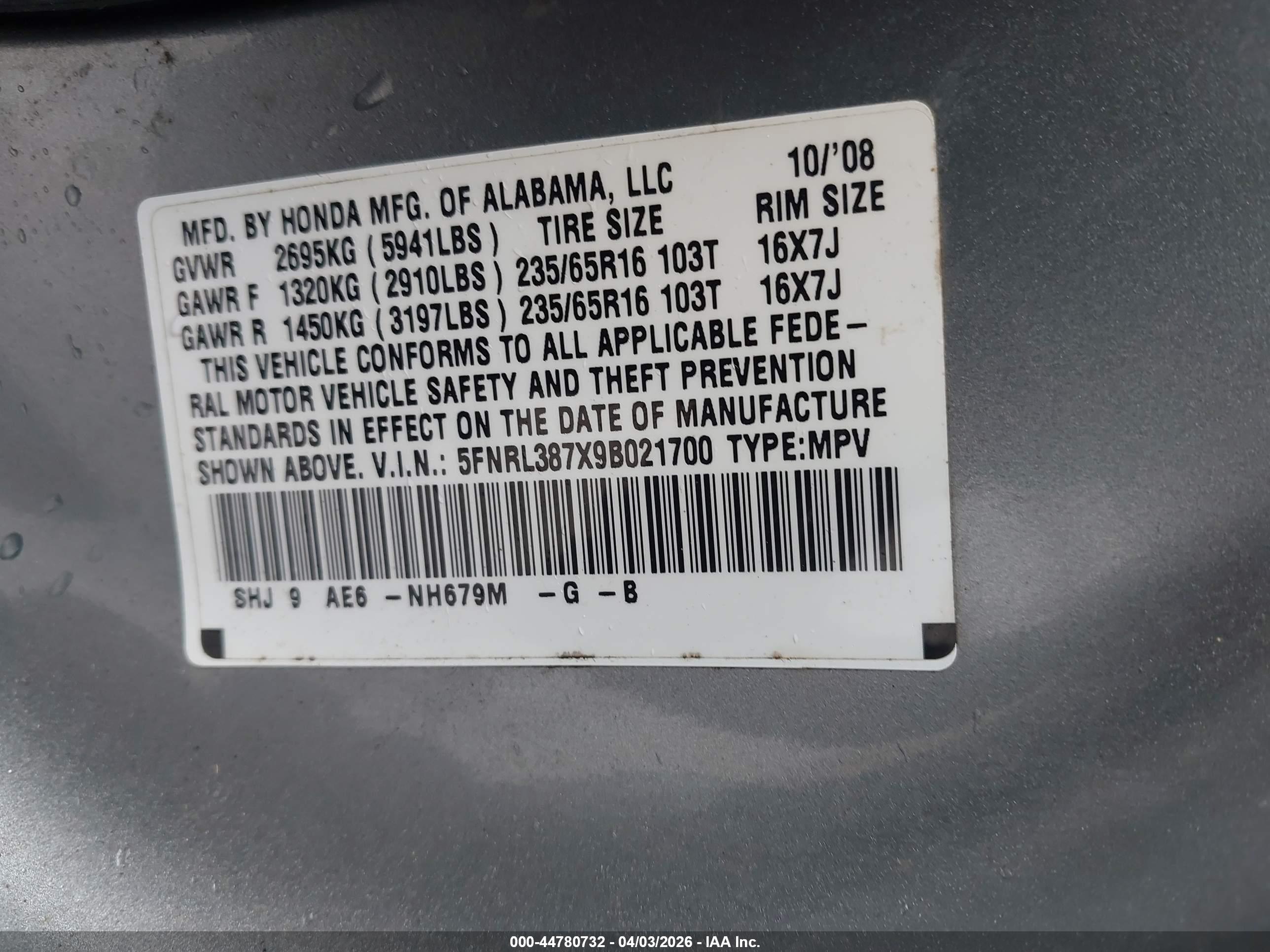 HONDA ODYSSEY image 9