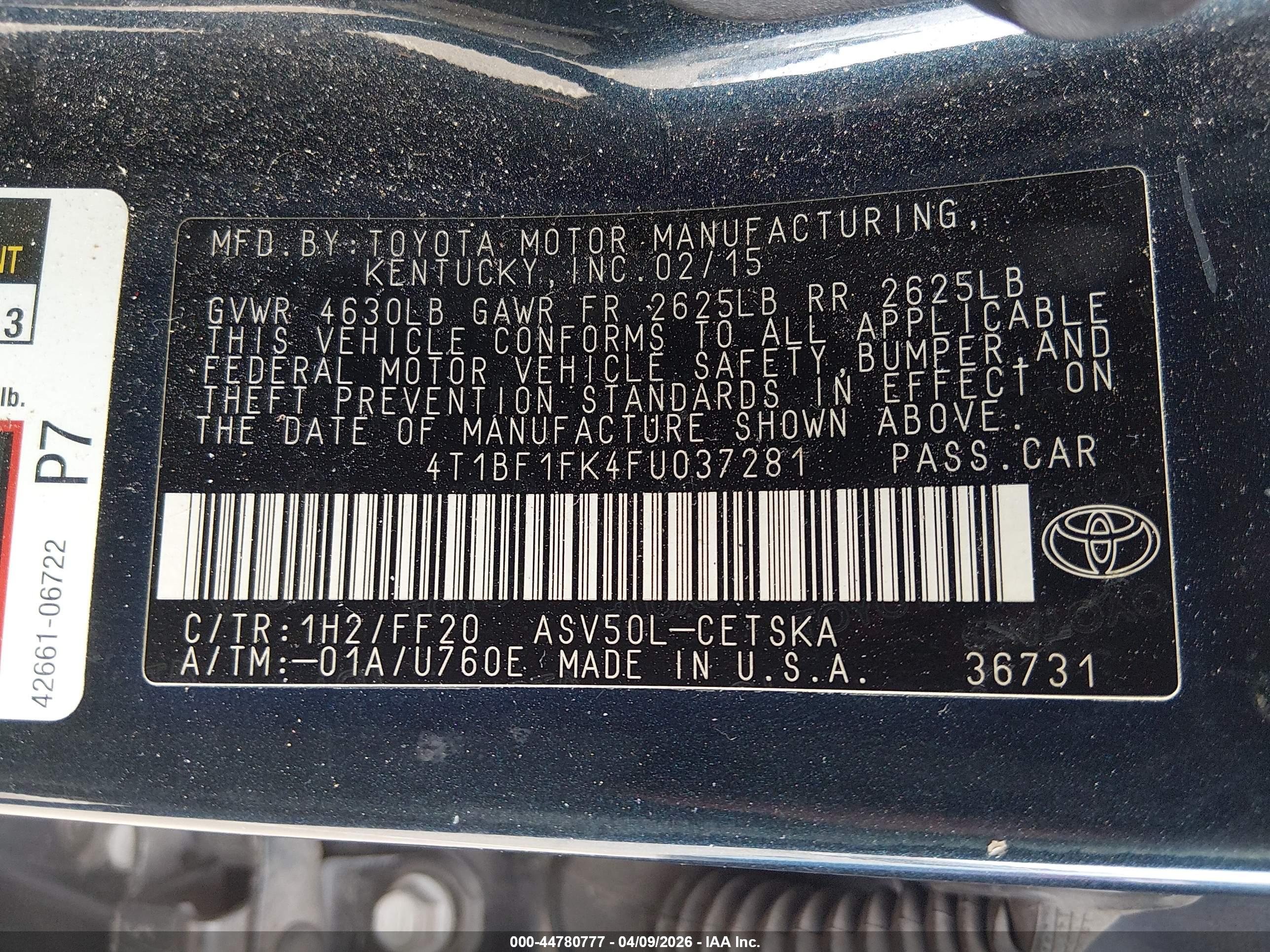TOYOTA CAMRY image 9