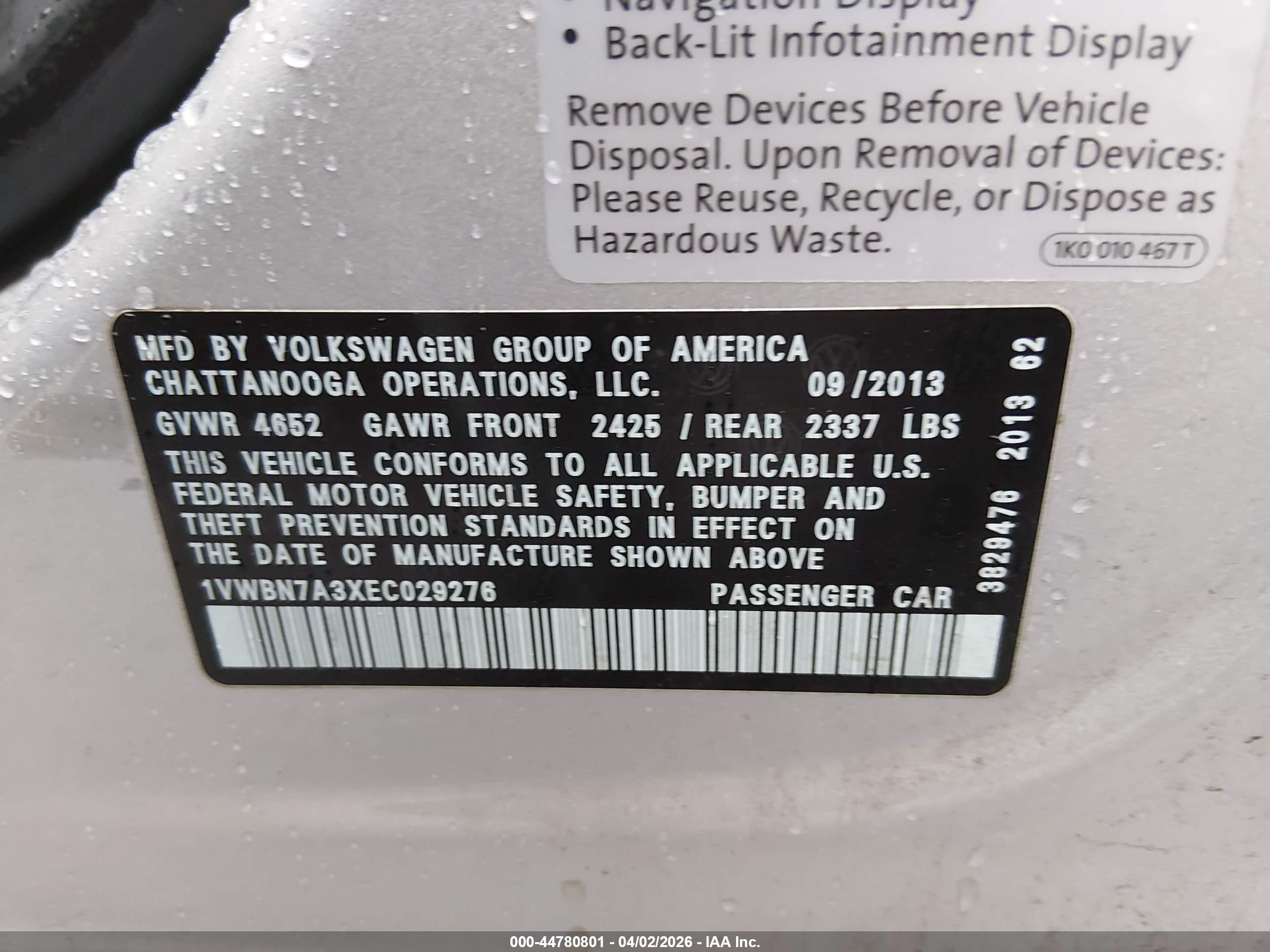 VOLKSWAGEN PASSAT image 9