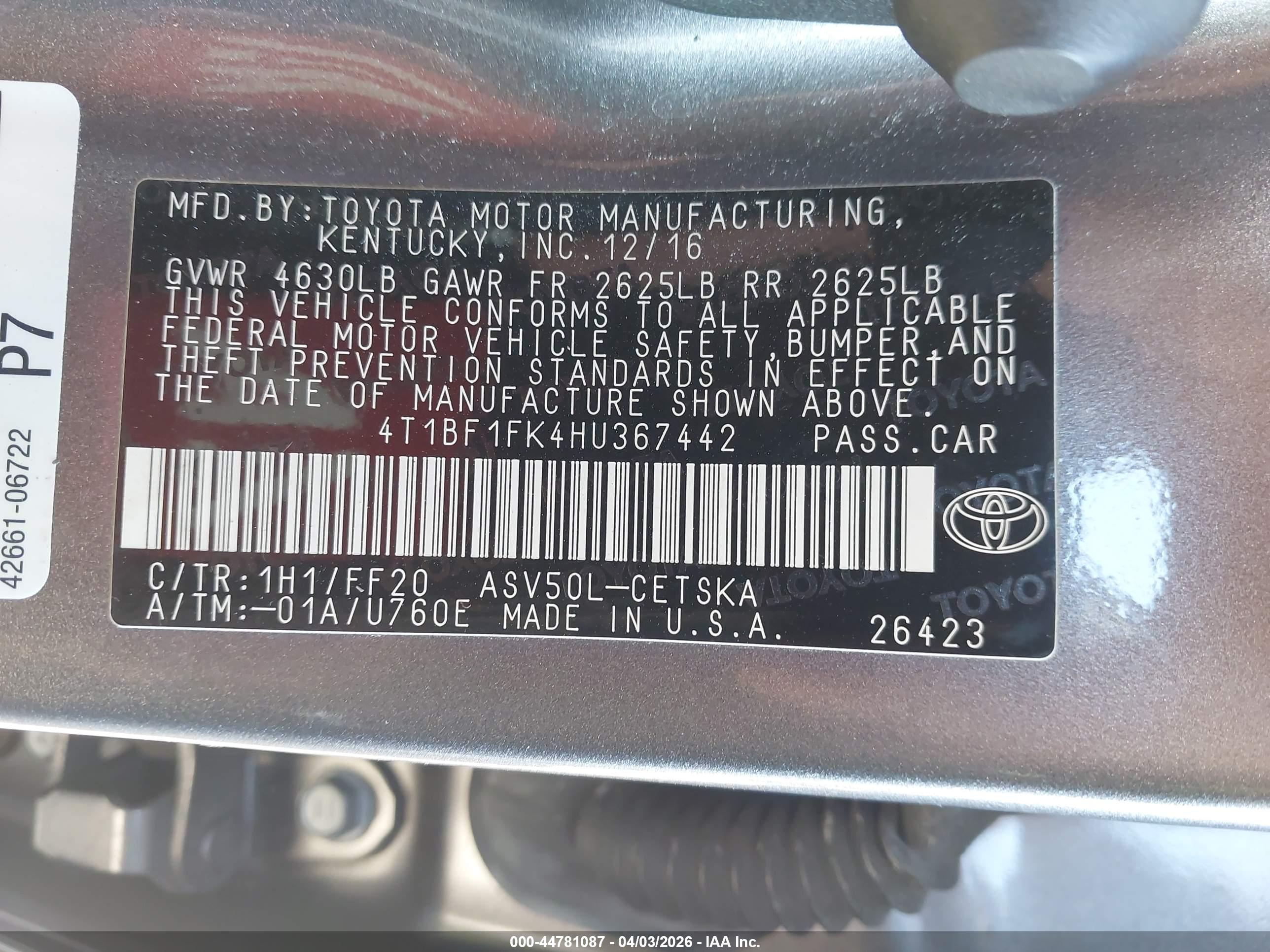 TOYOTA CAMRY image 9