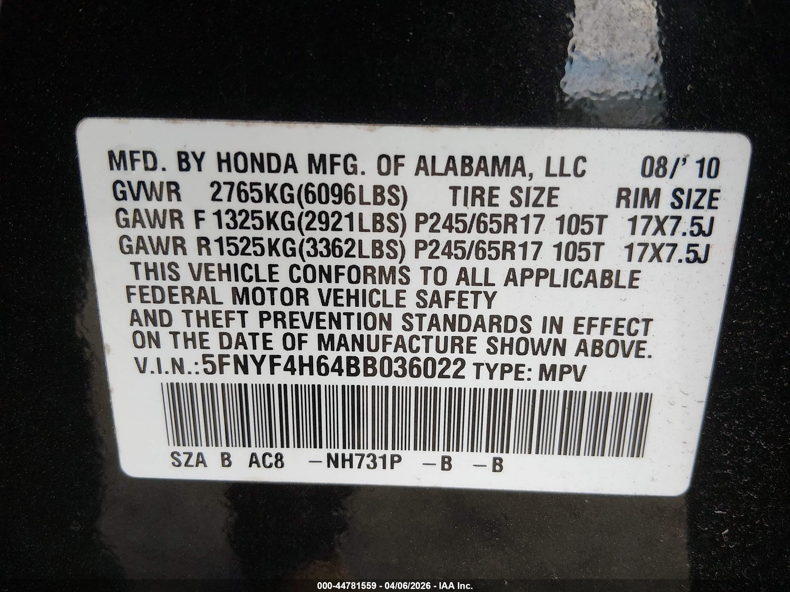 HONDA PILOT image 9