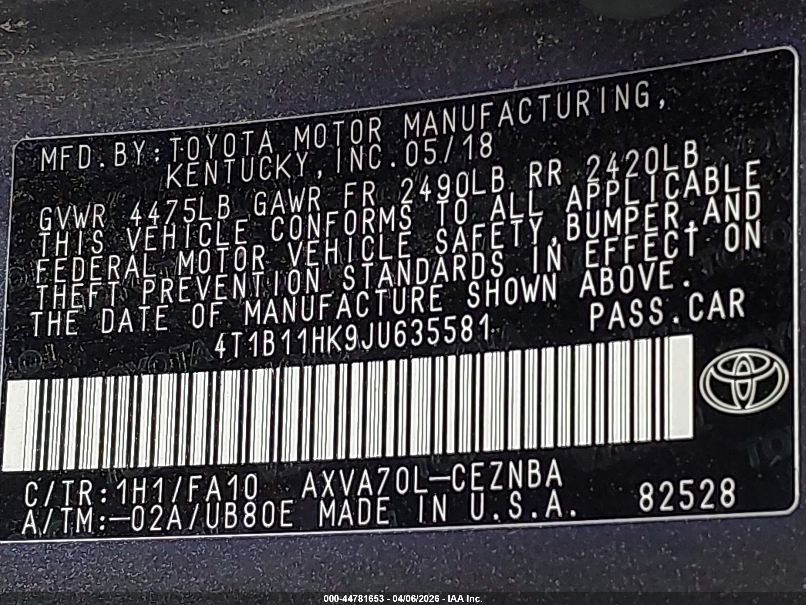TOYOTA CAMRY image 9
