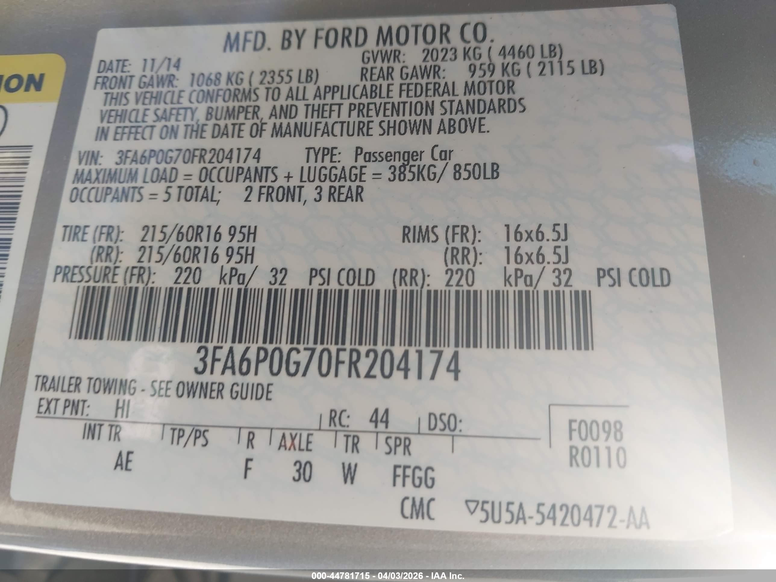 FORD FUSION image 9