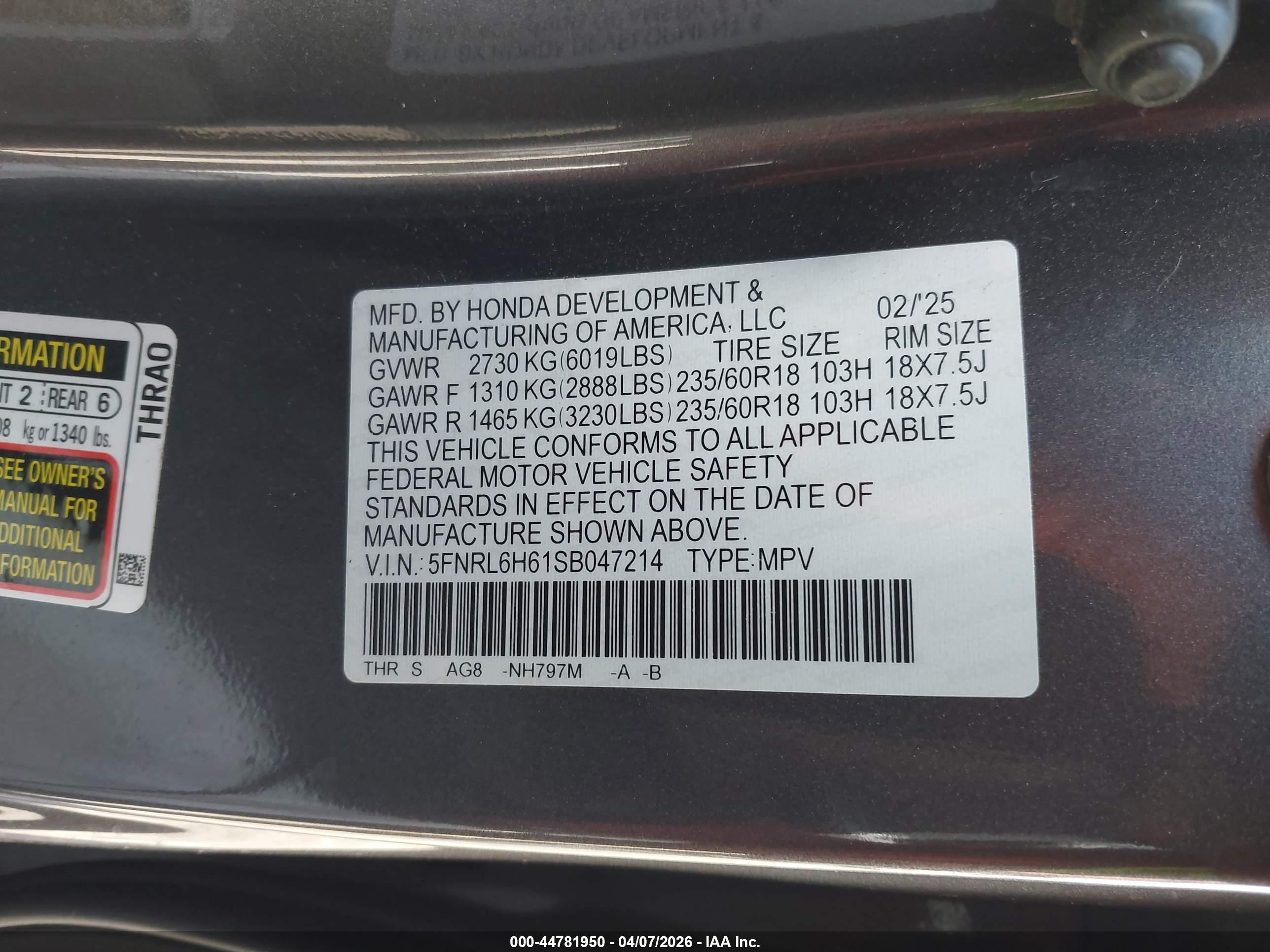 HONDA ODYSSEY image 9