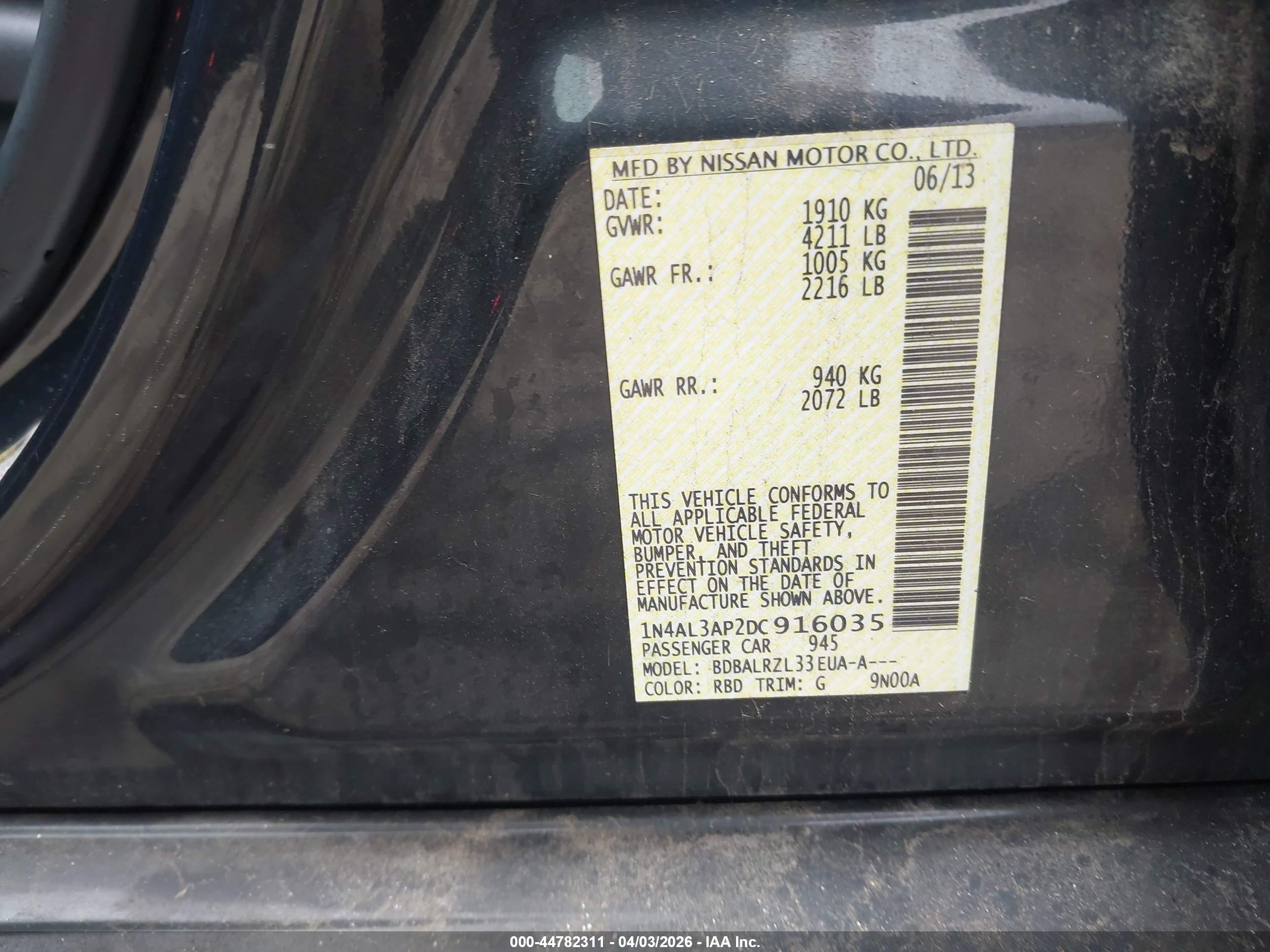 NISSAN ALTIMA image 9