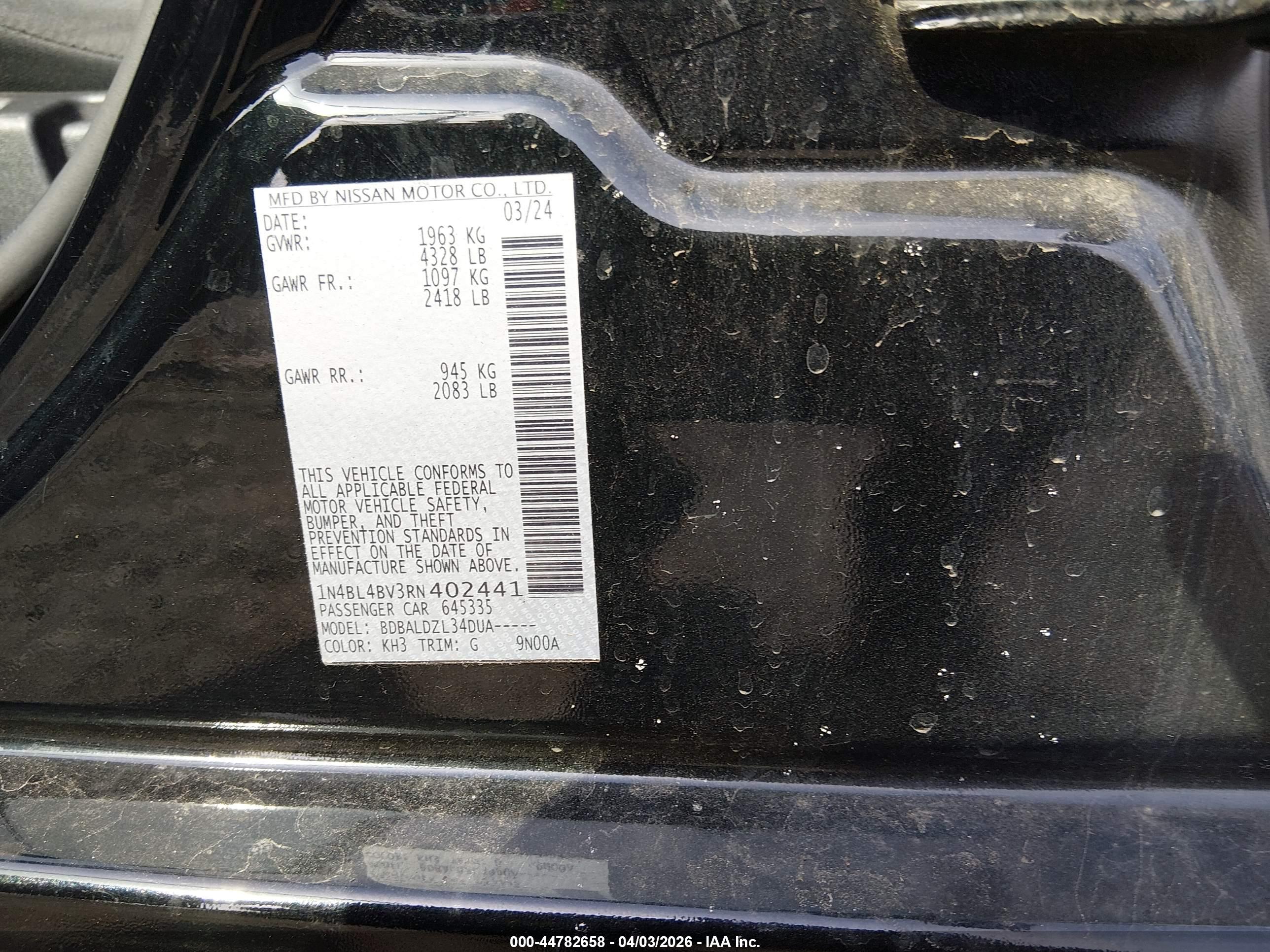 NISSAN ALTIMA image 9