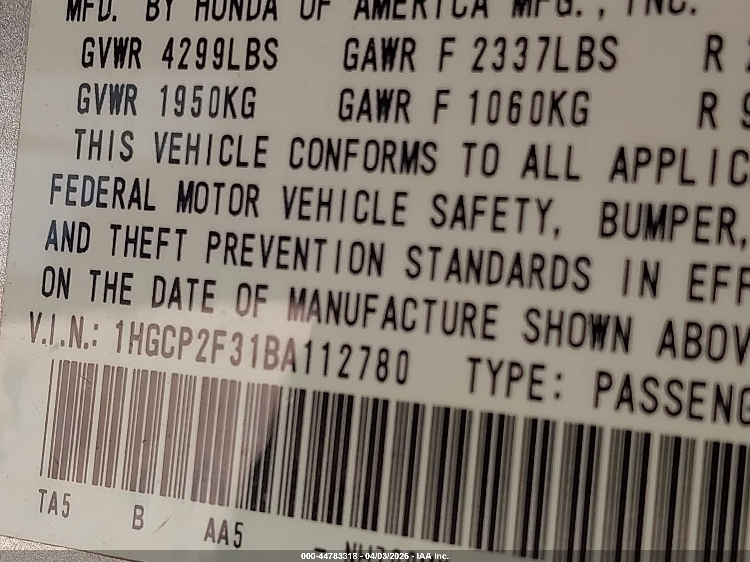 HONDA ACCORD image 9