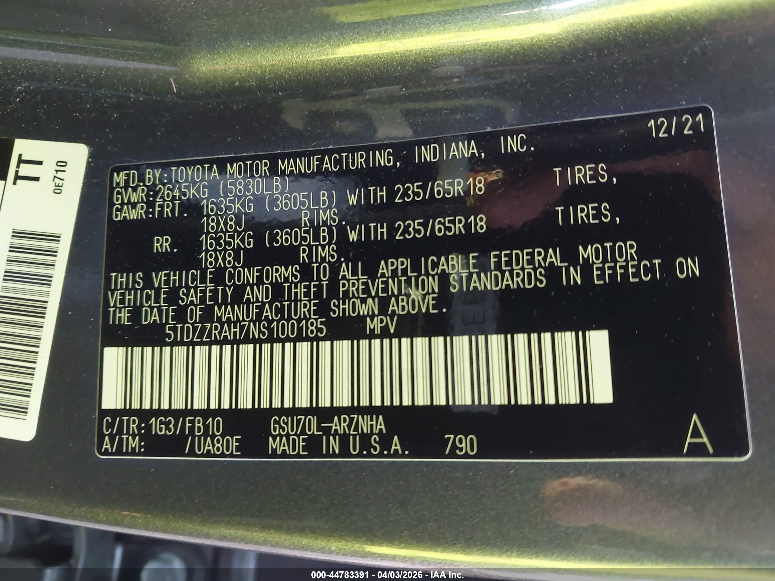 TOYOTA HIGHLANDER image 9