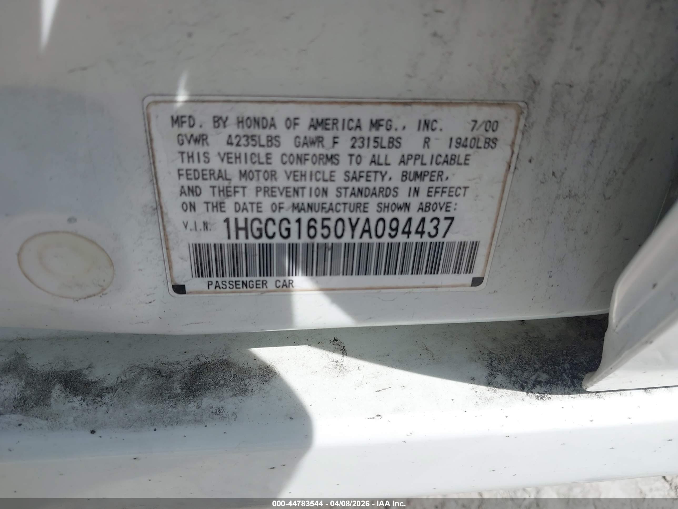 HONDA ACCORD image 9