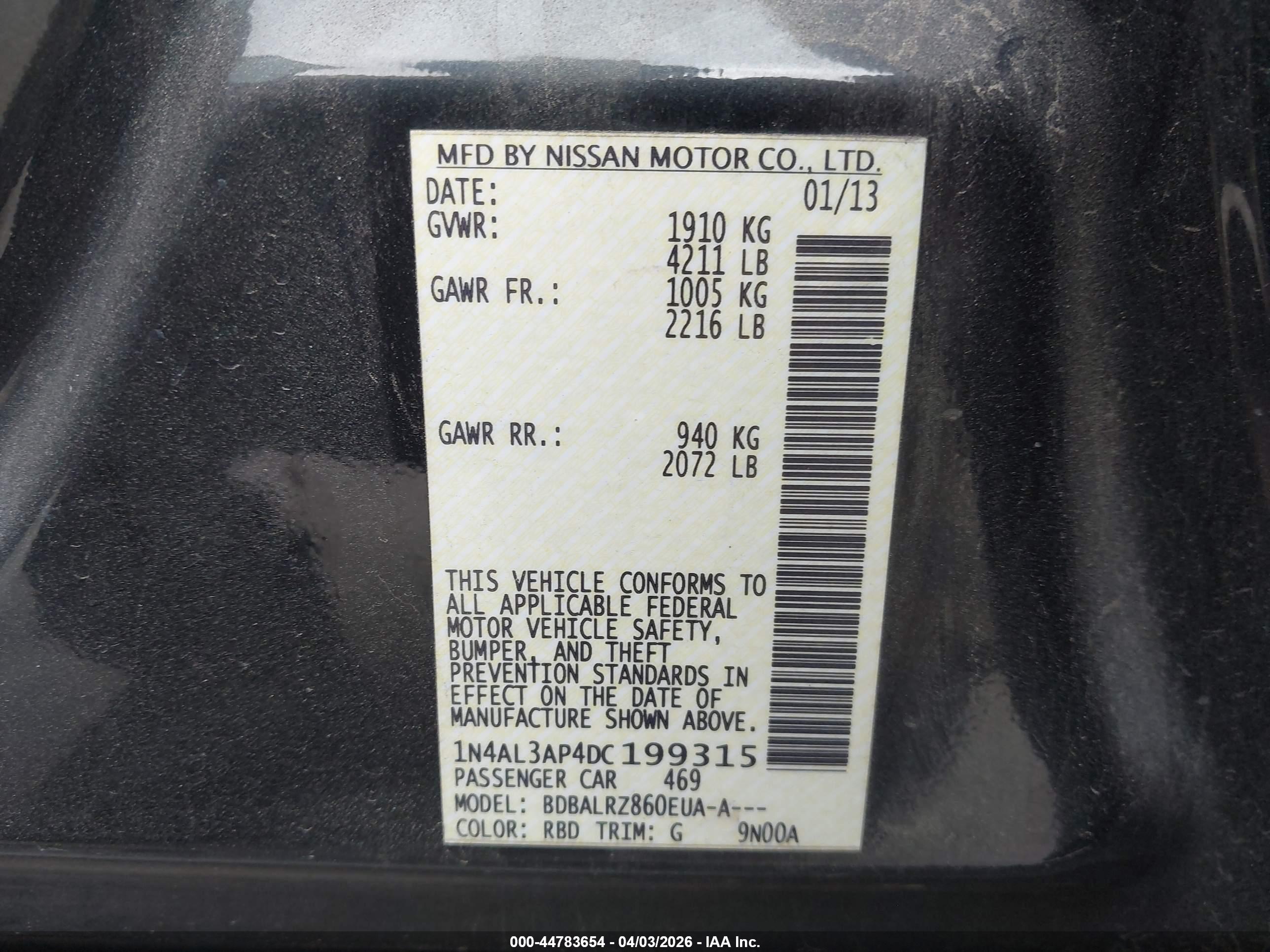 NISSAN ALTIMA image 9