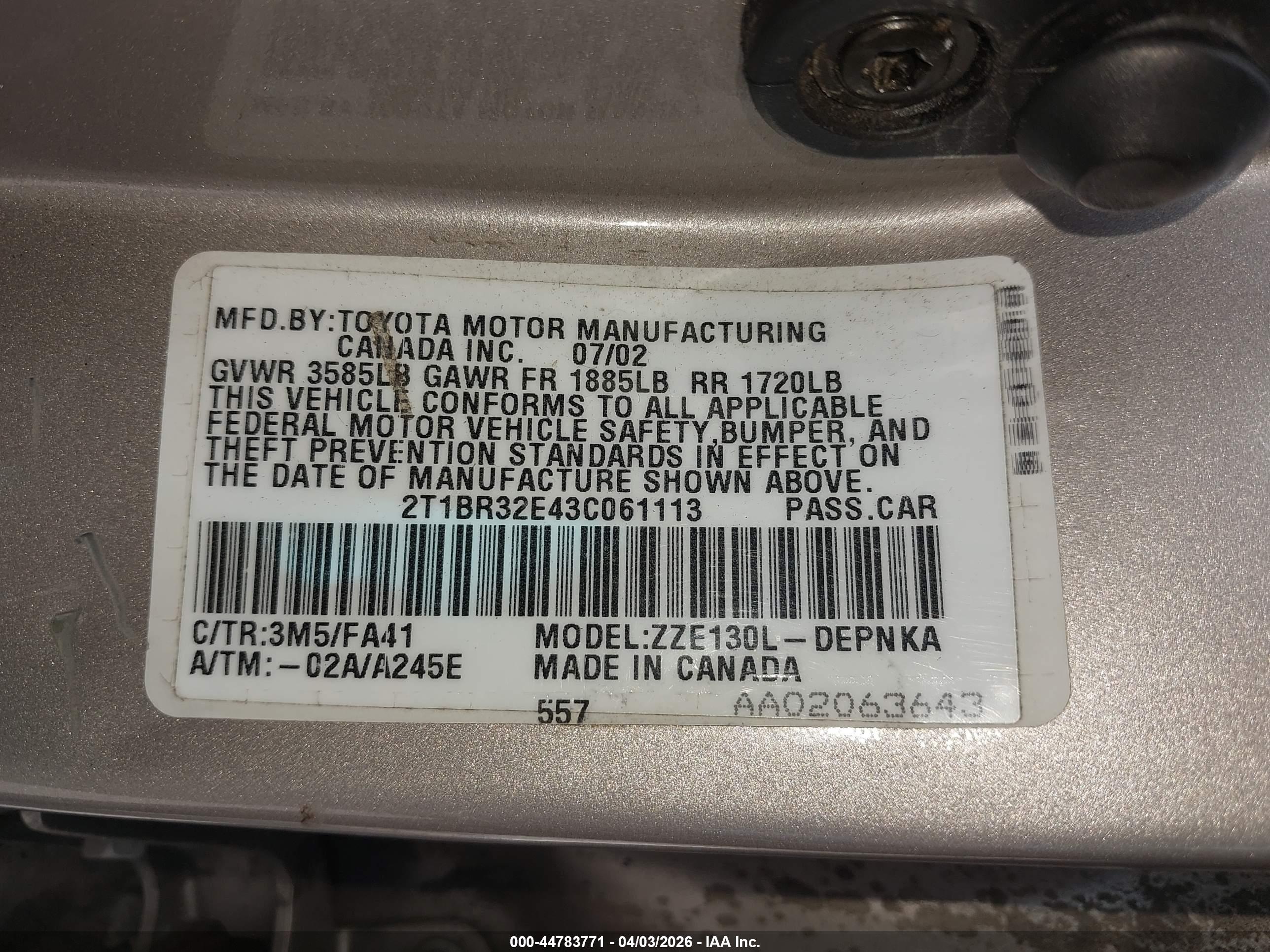 TOYOTA COROLLA image 9