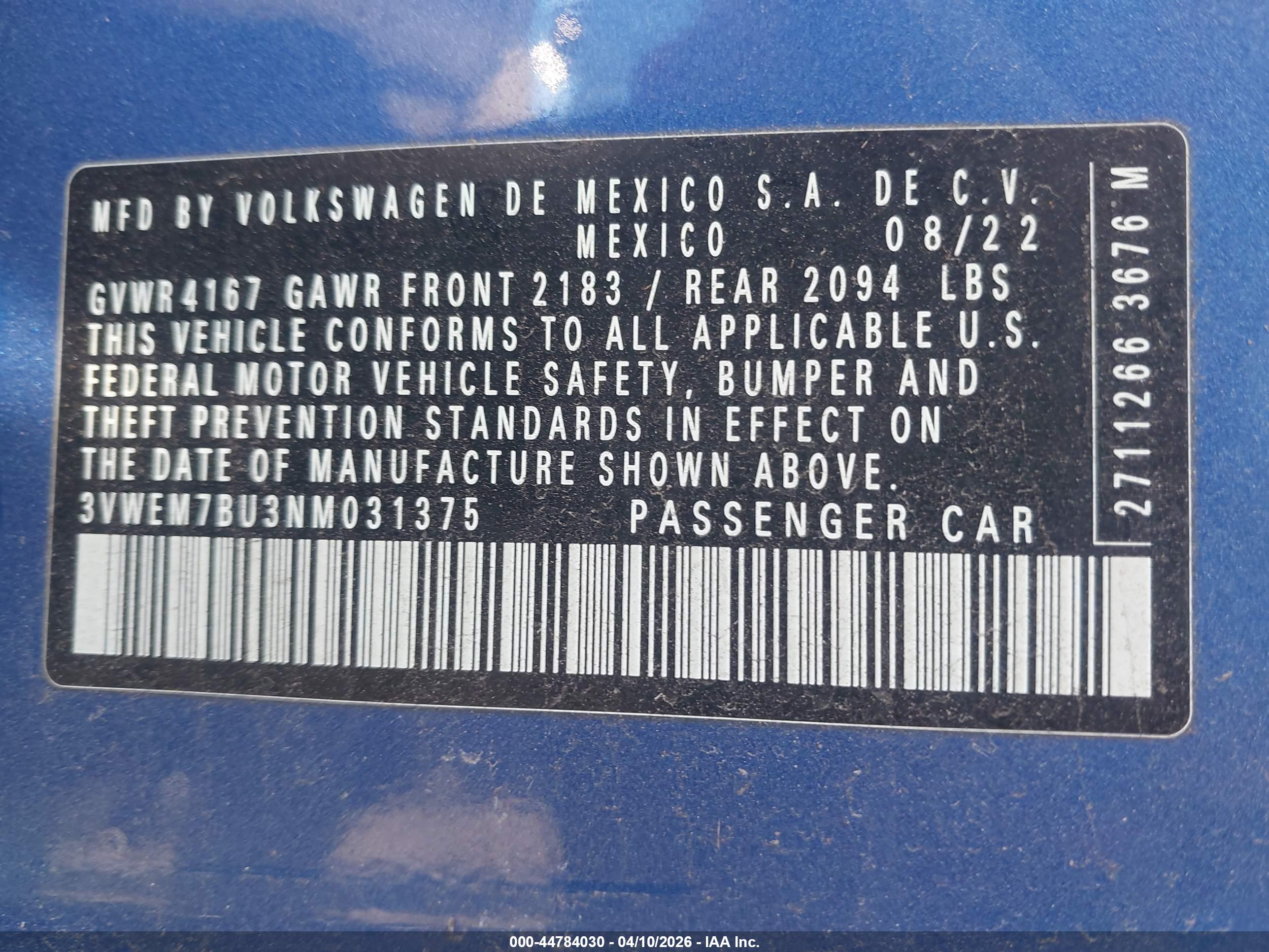 VOLKSWAGEN JETTA image 9