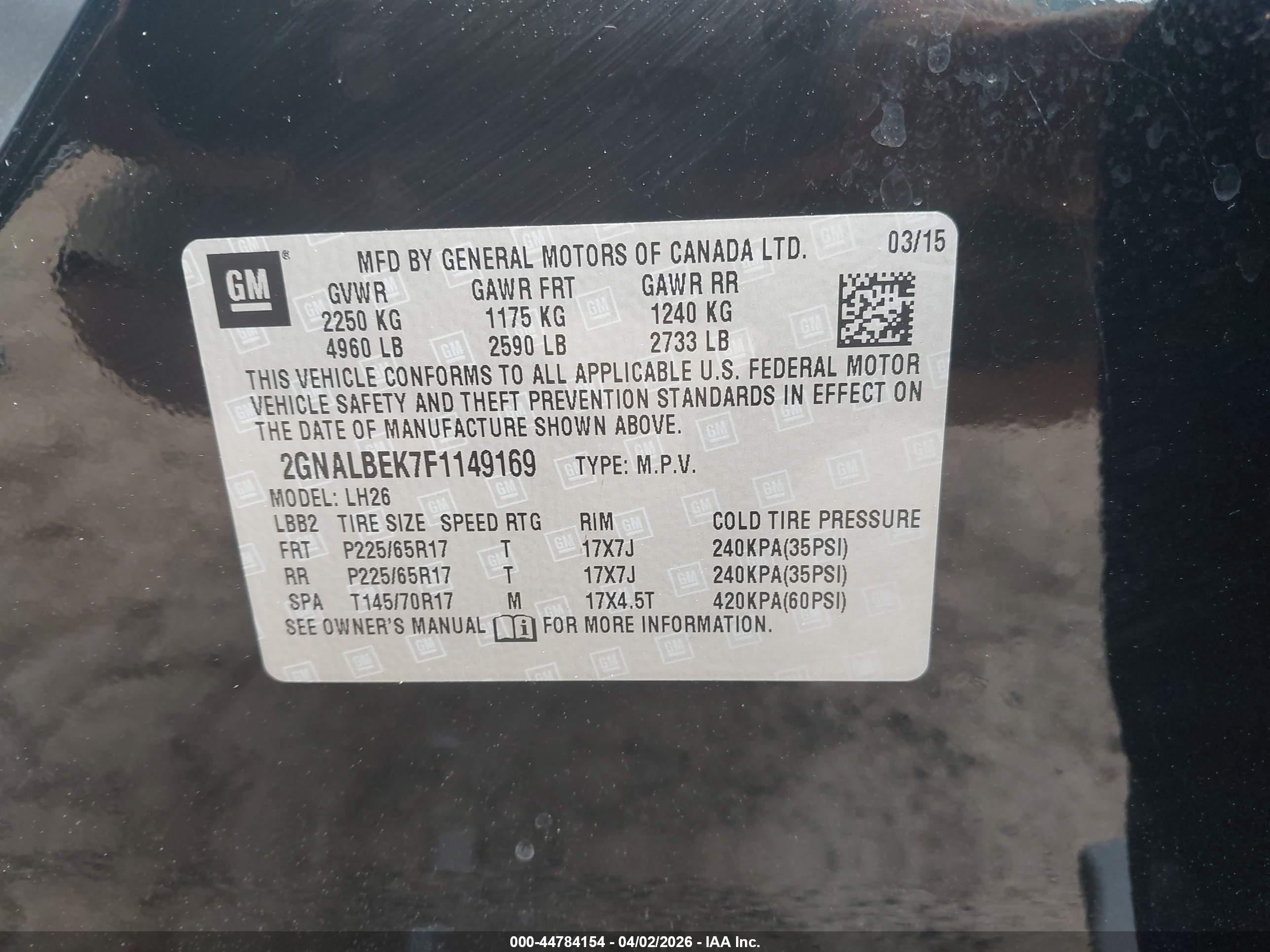 CHEVROLET EQUINOX image 9