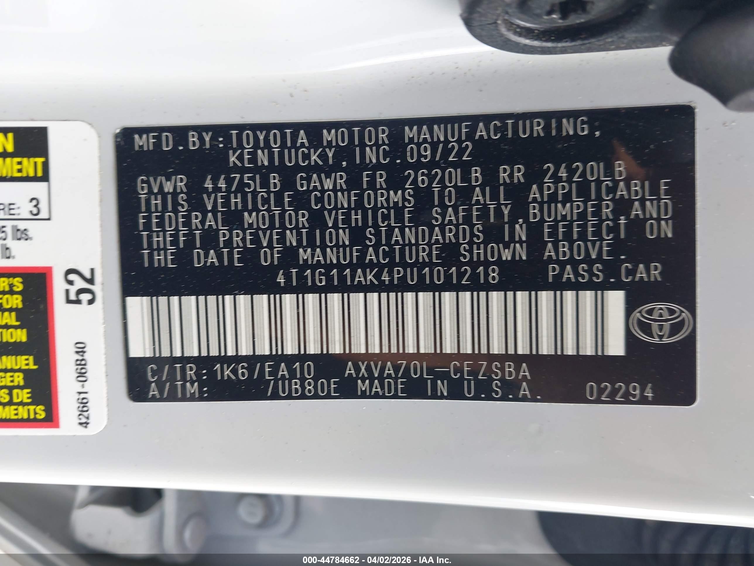 TOYOTA CAMRY image 9