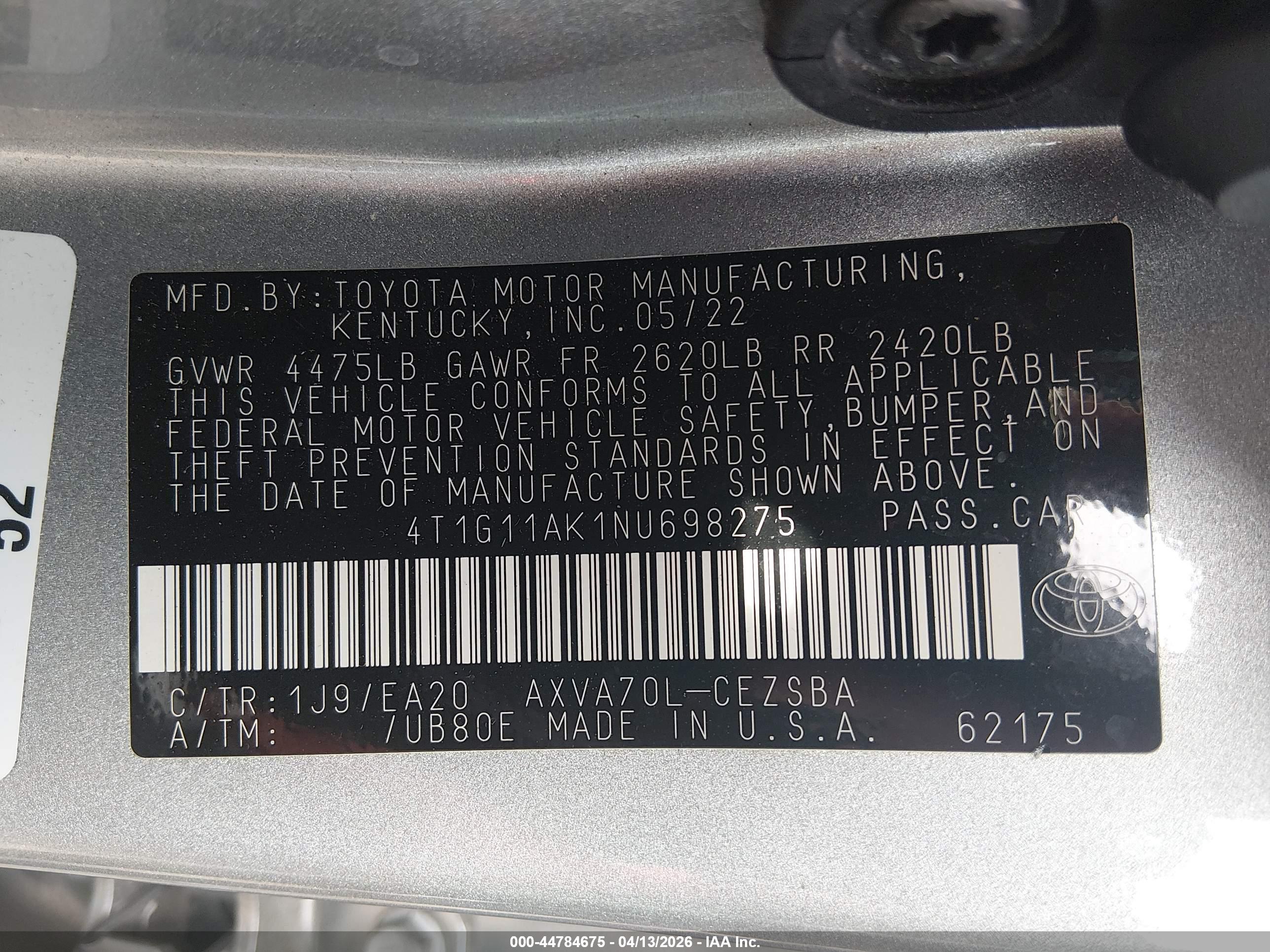 TOYOTA CAMRY image 9