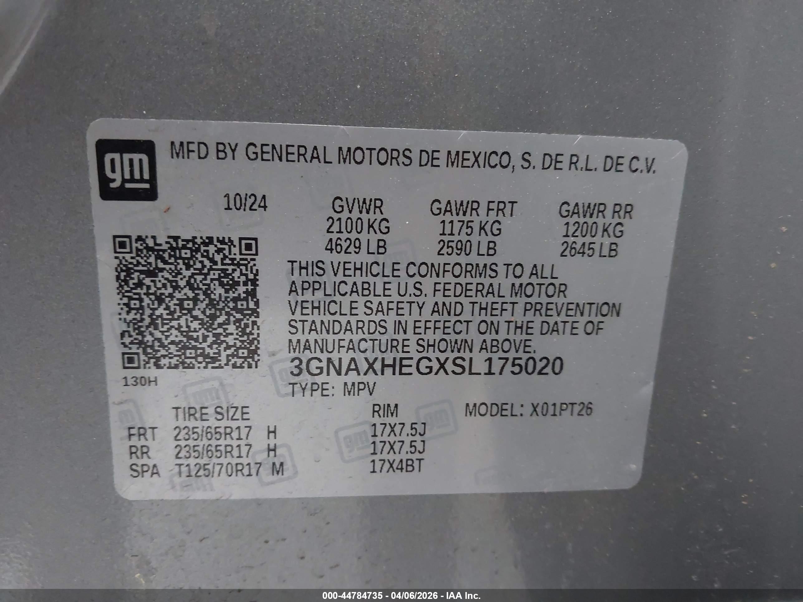 CHEVROLET EQUINOX image 9