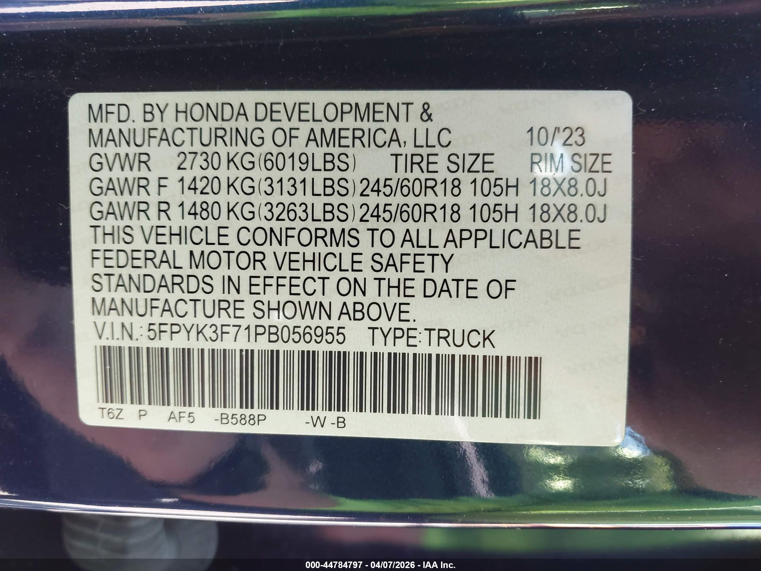 HONDA RIDGELINE image 9