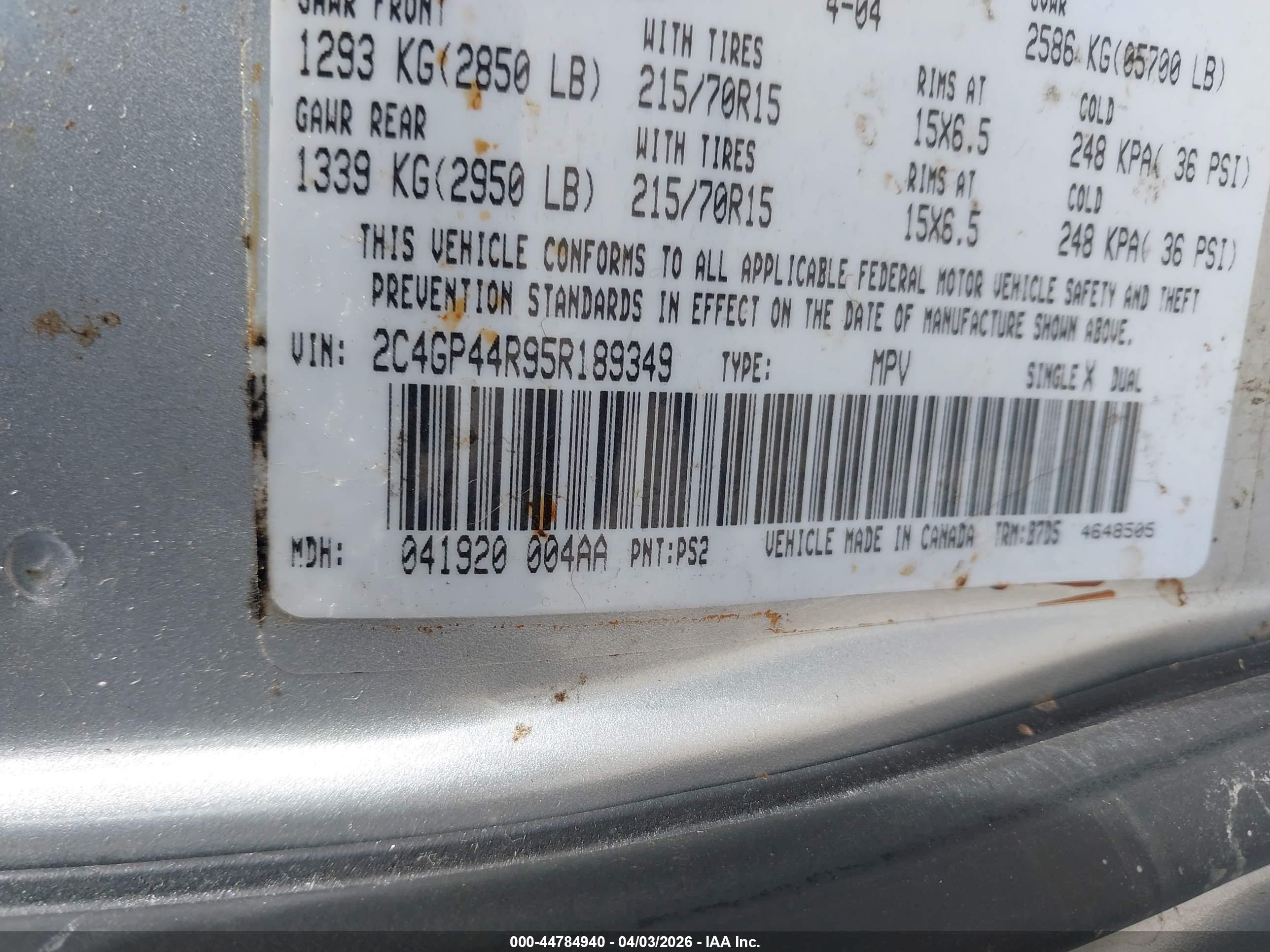 CHRYSLER TOWN image 9