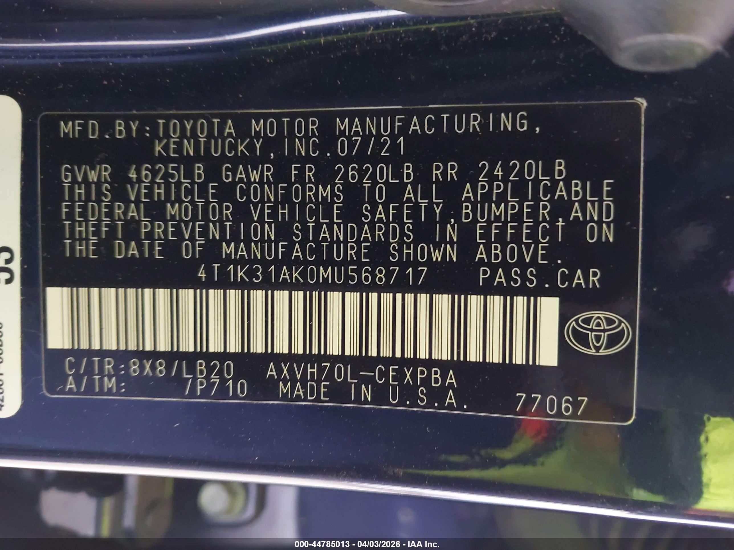 TOYOTA CAMRY image 9