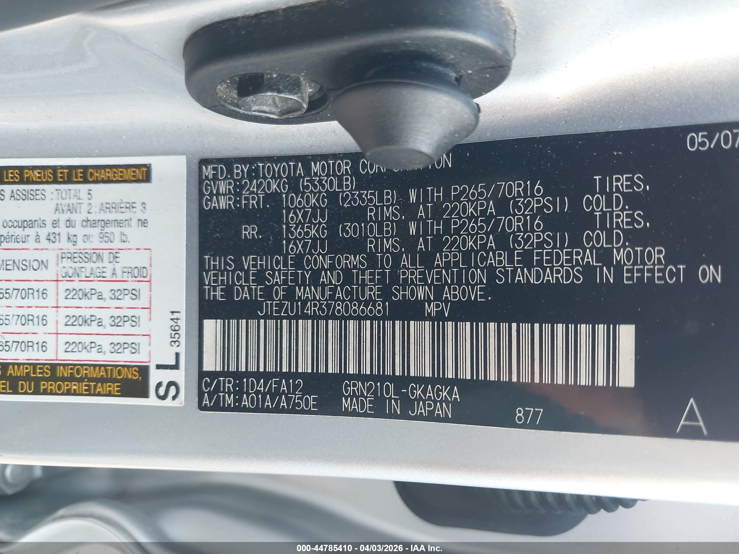 TOYOTA 4RUNNER image 9