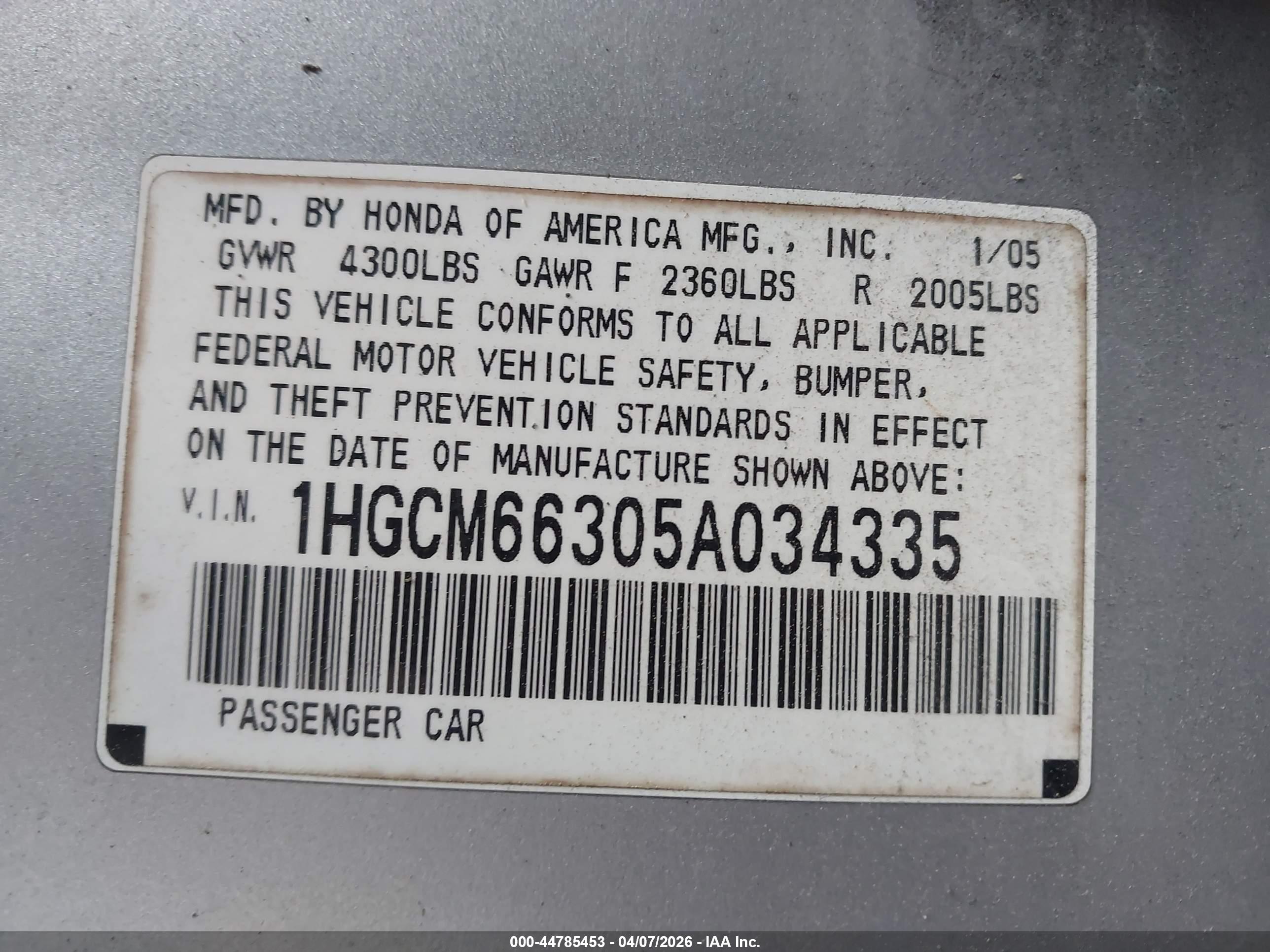 HONDA ACCORD image 9