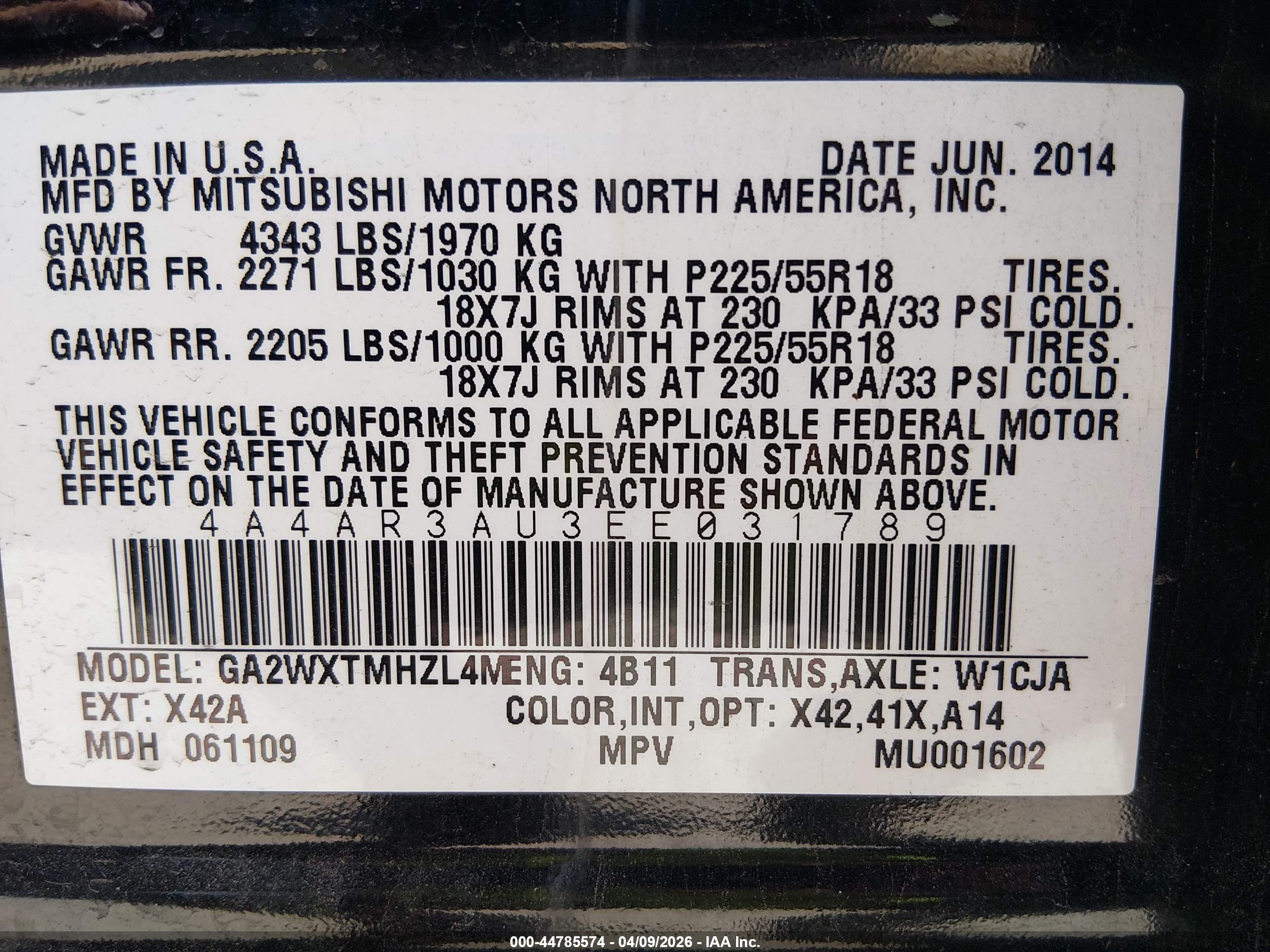 MITSUBISHI OUTLANDER image 9
