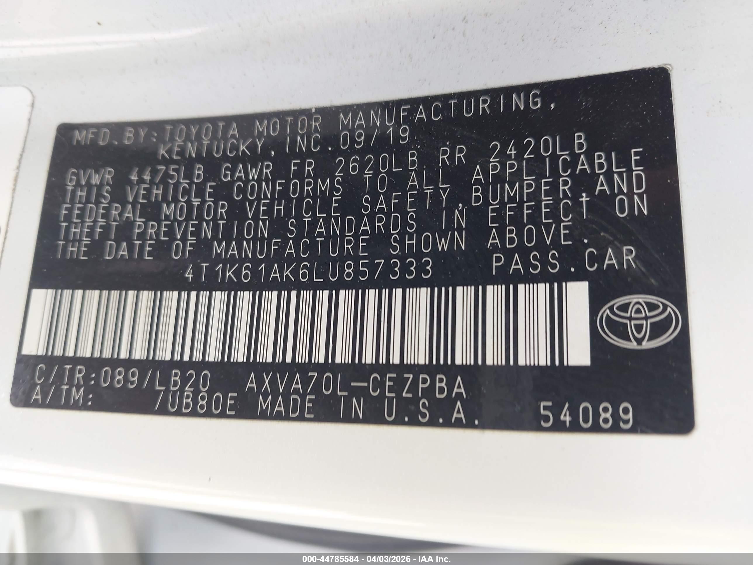 TOYOTA CAMRY image 9