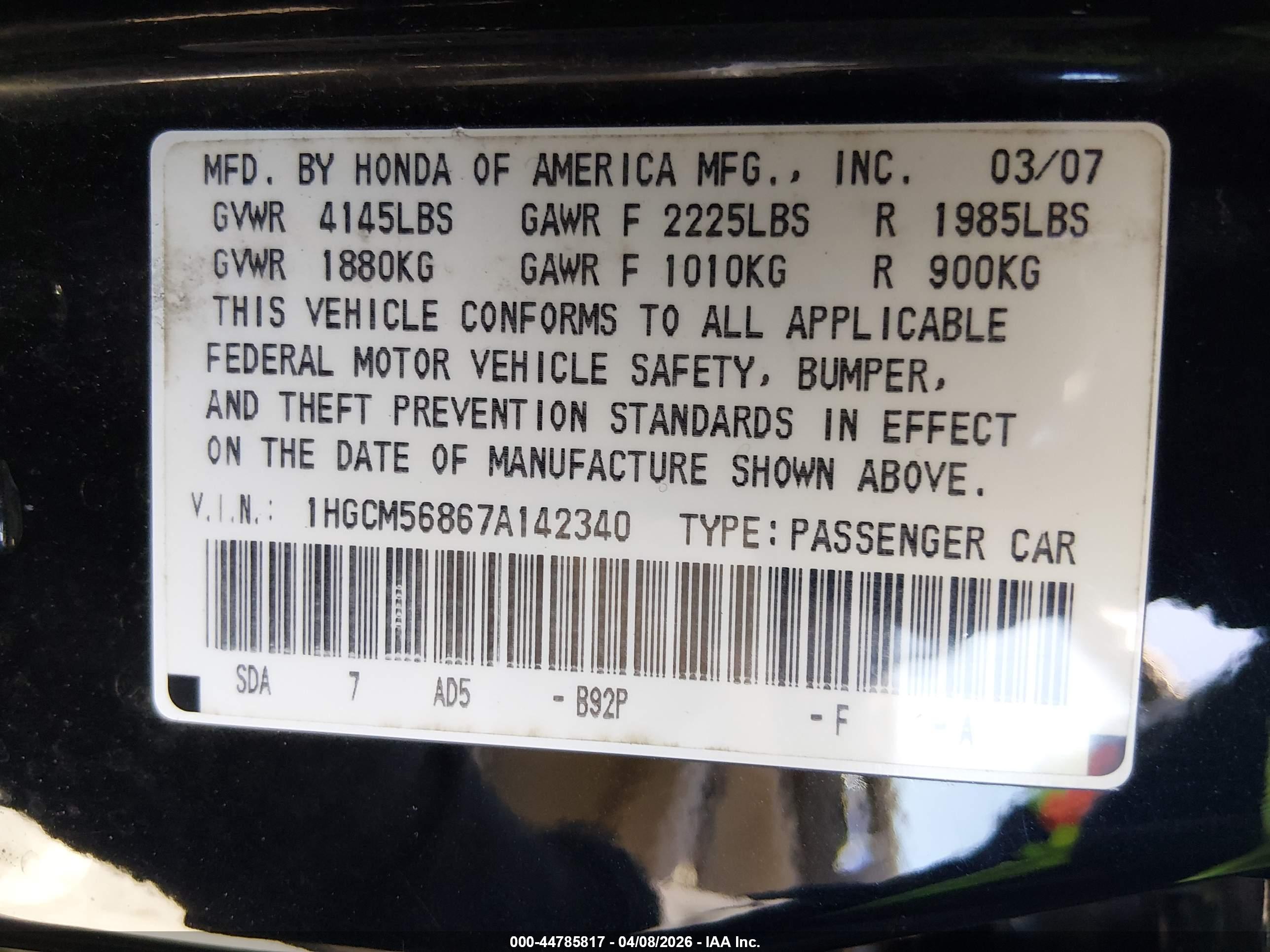 HONDA ACCORD image 9