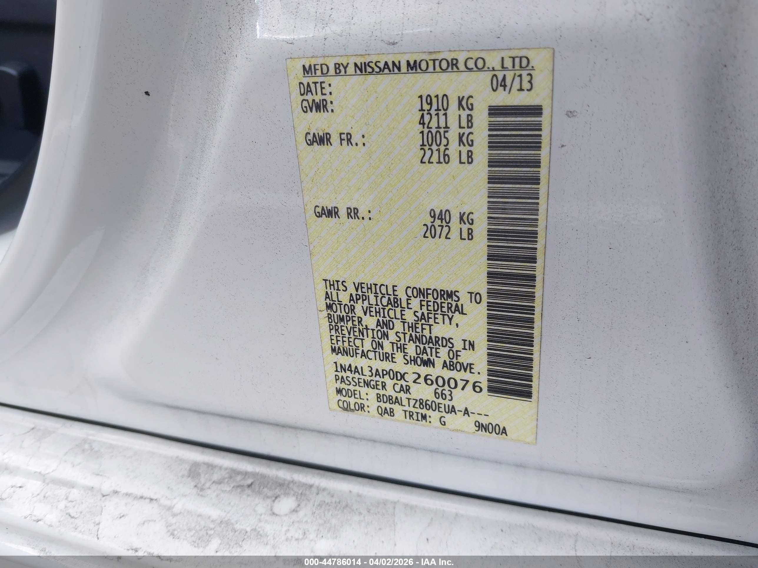 NISSAN ALTIMA image 9
