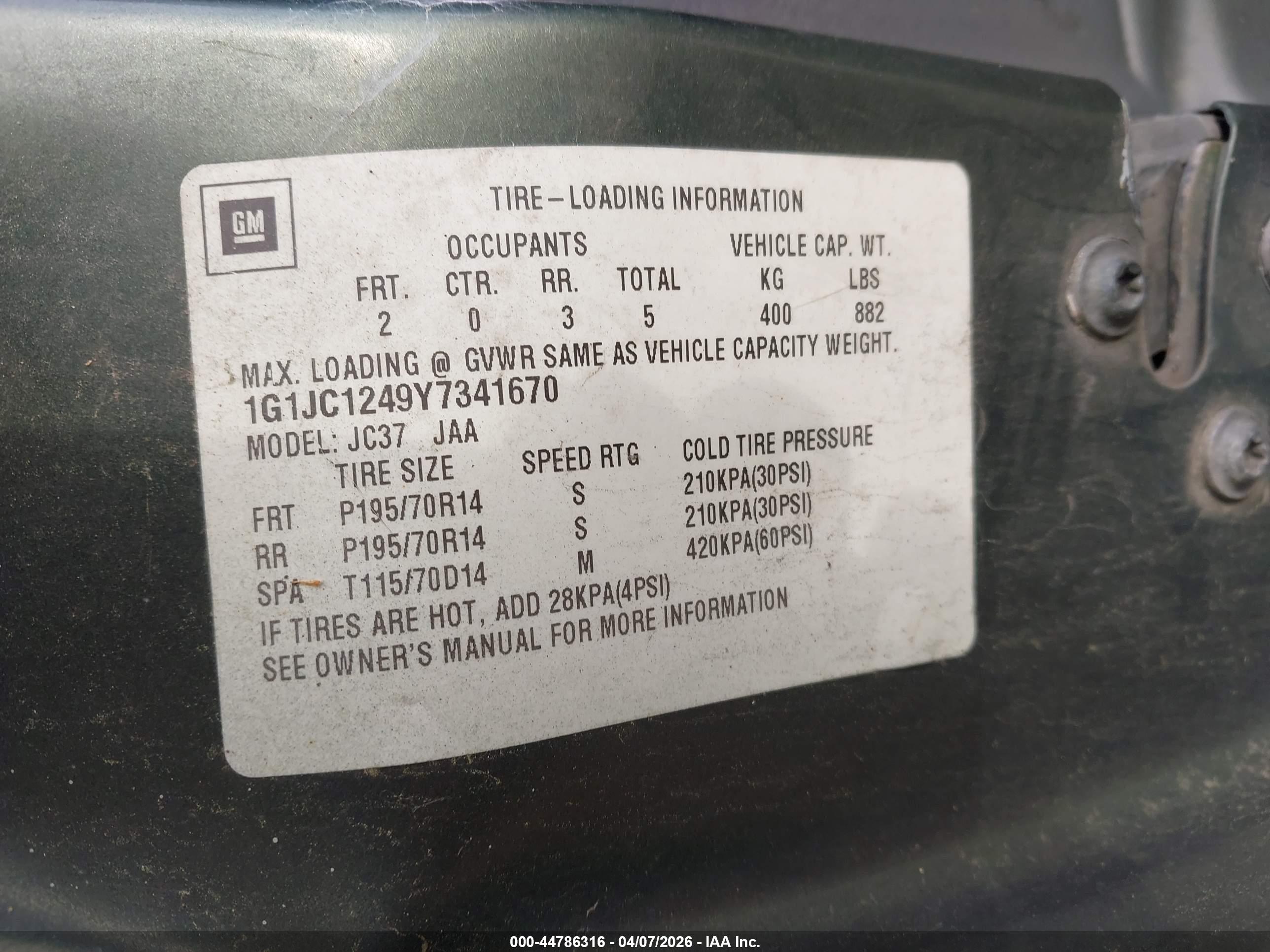 CHEVROLET CAVALIER image 9