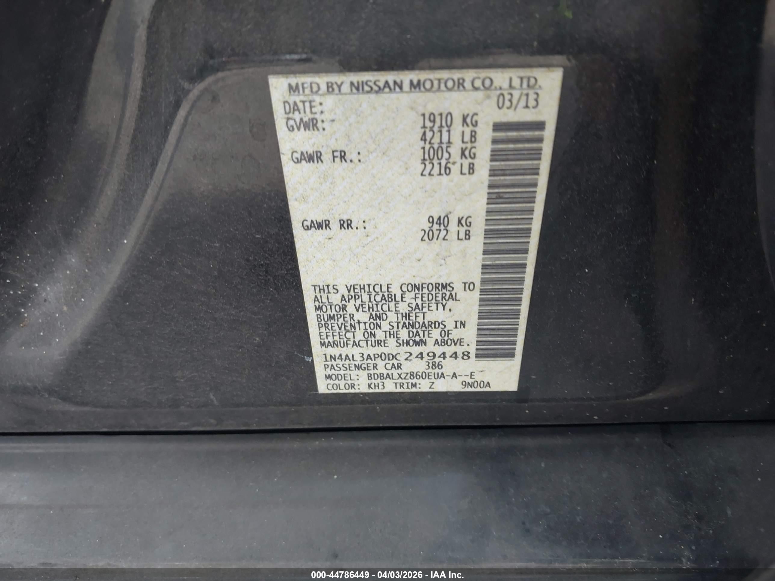 NISSAN ALTIMA image 9