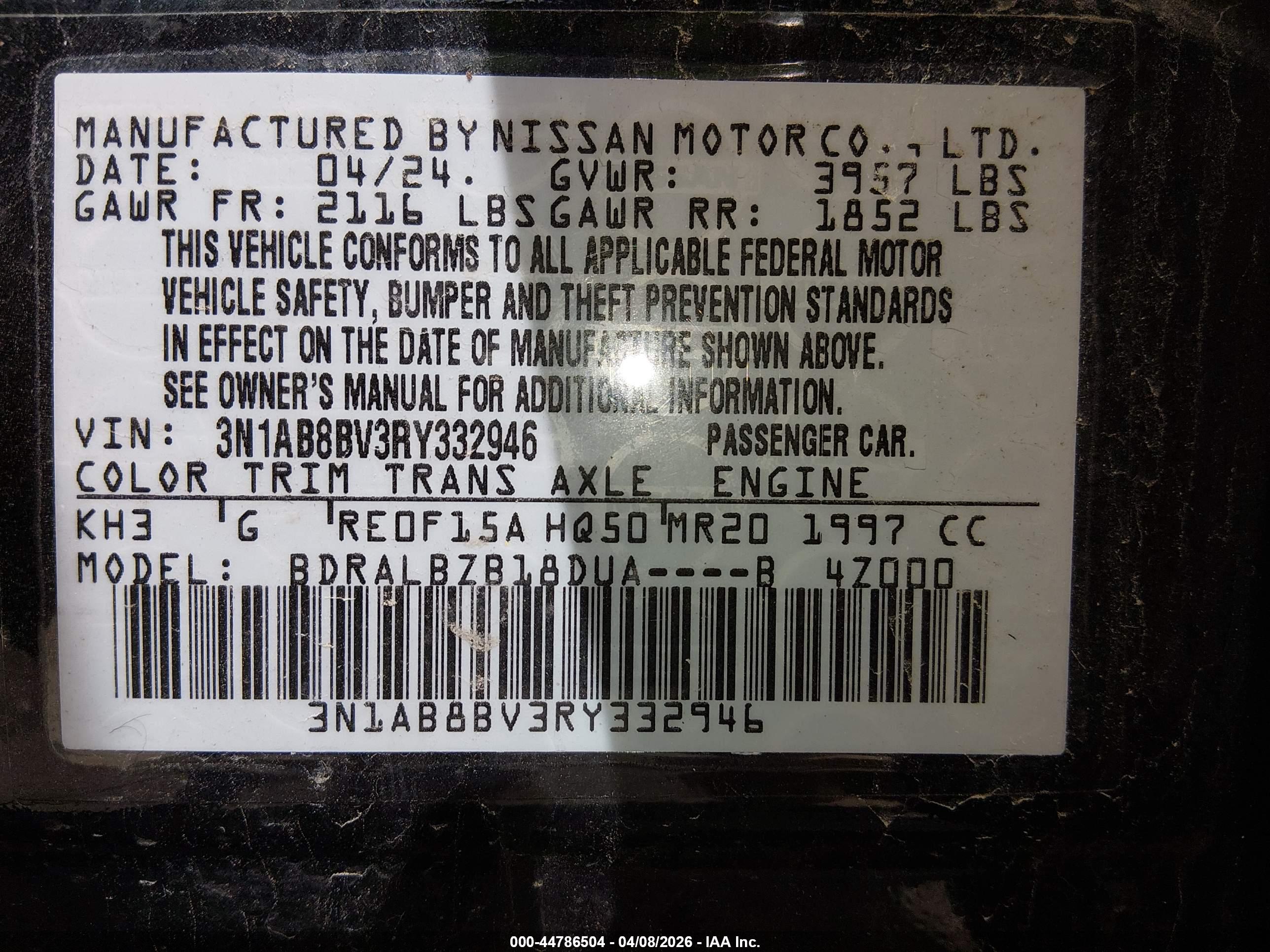 NISSAN SENTRA image 9
