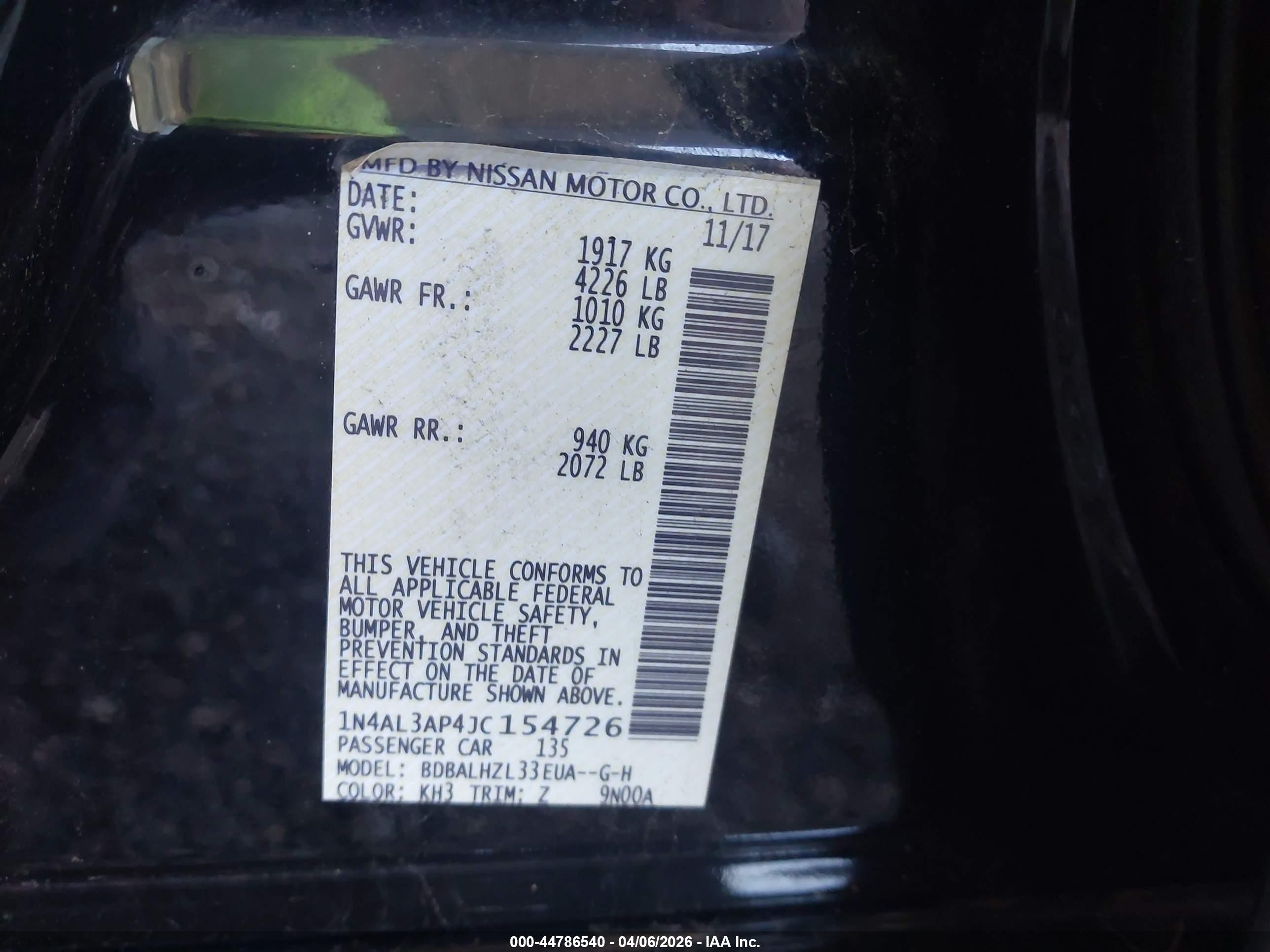 NISSAN ALTIMA image 9