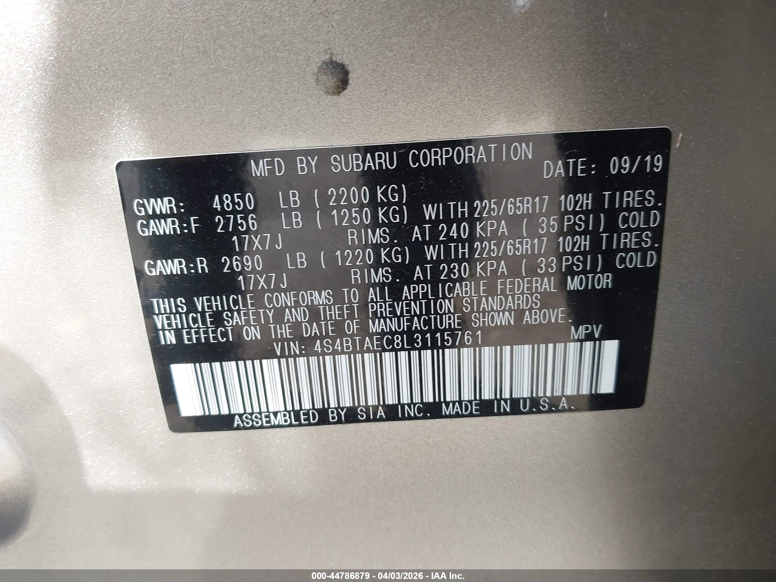 SUBARU OUTBACK image 9