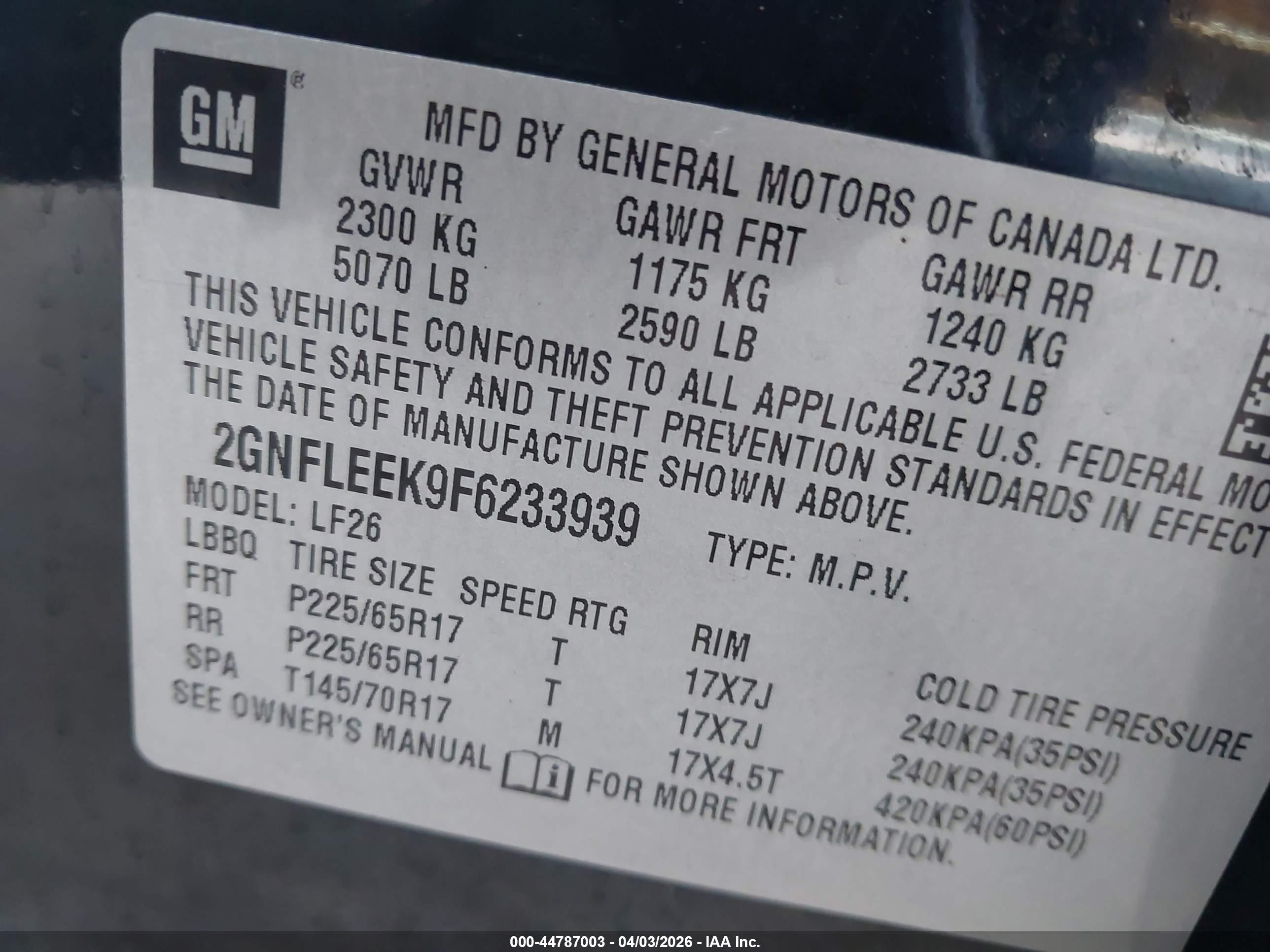 CHEVROLET EQUINOX image 9