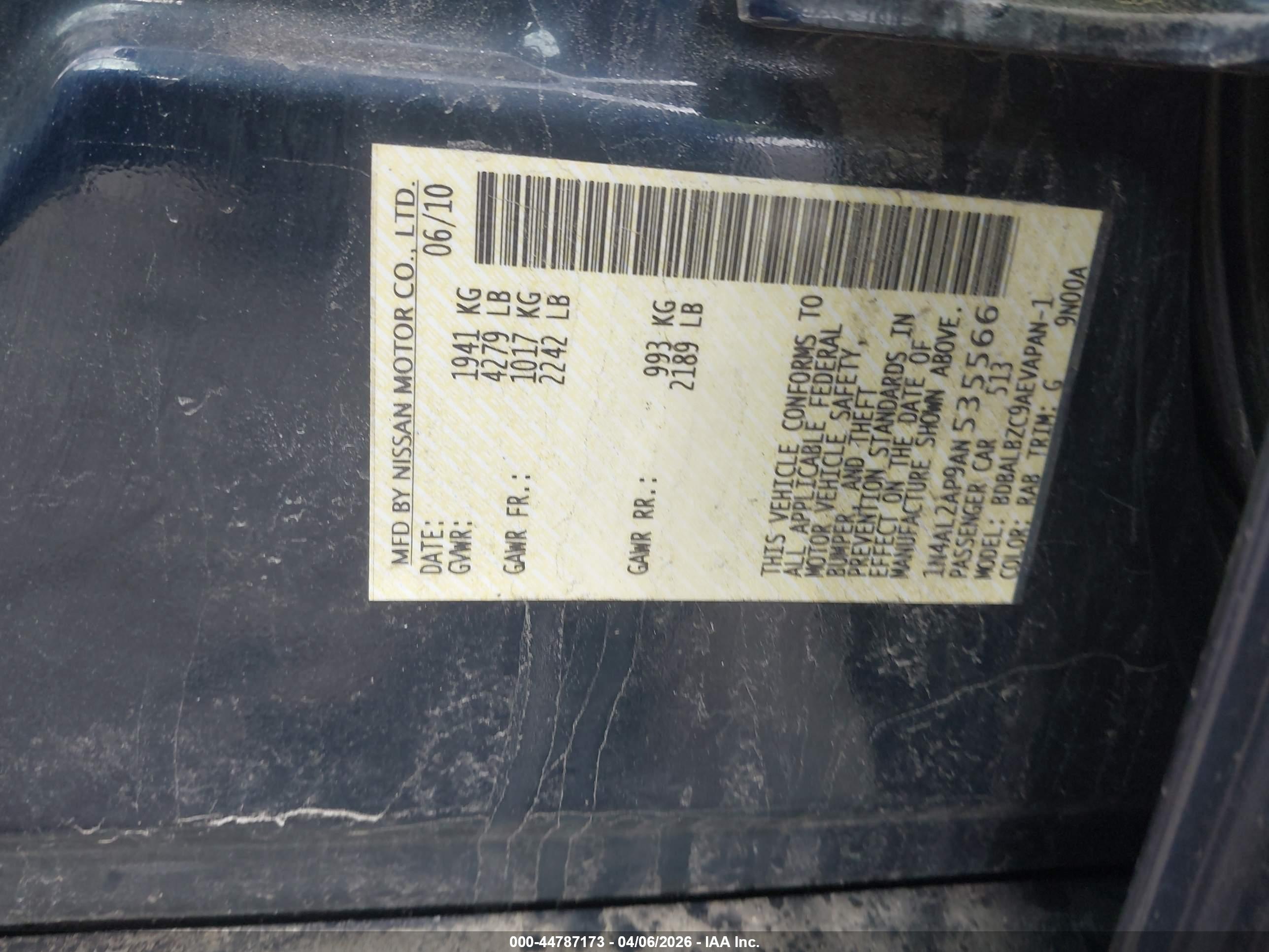 NISSAN ALTIMA image 9