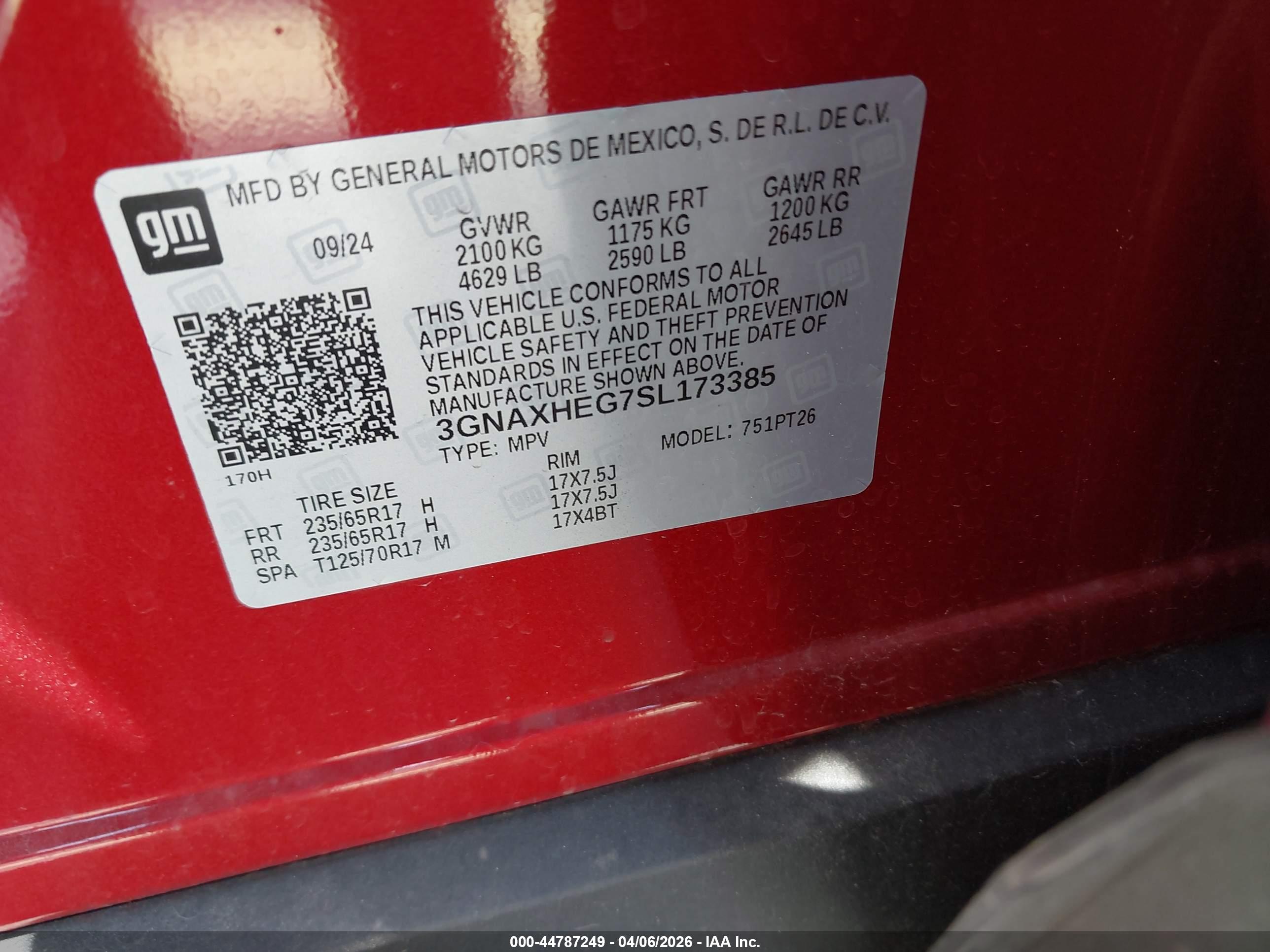 CHEVROLET EQUINOX image 9