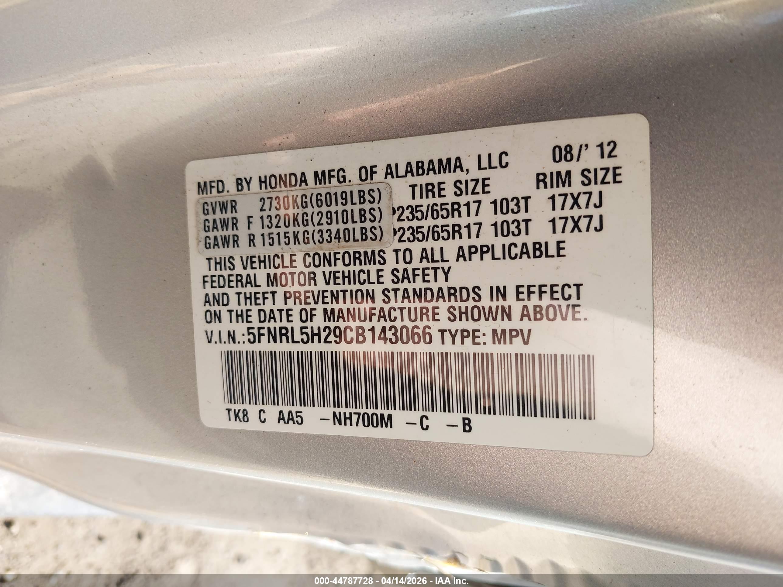HONDA ODYSSEY image 9
