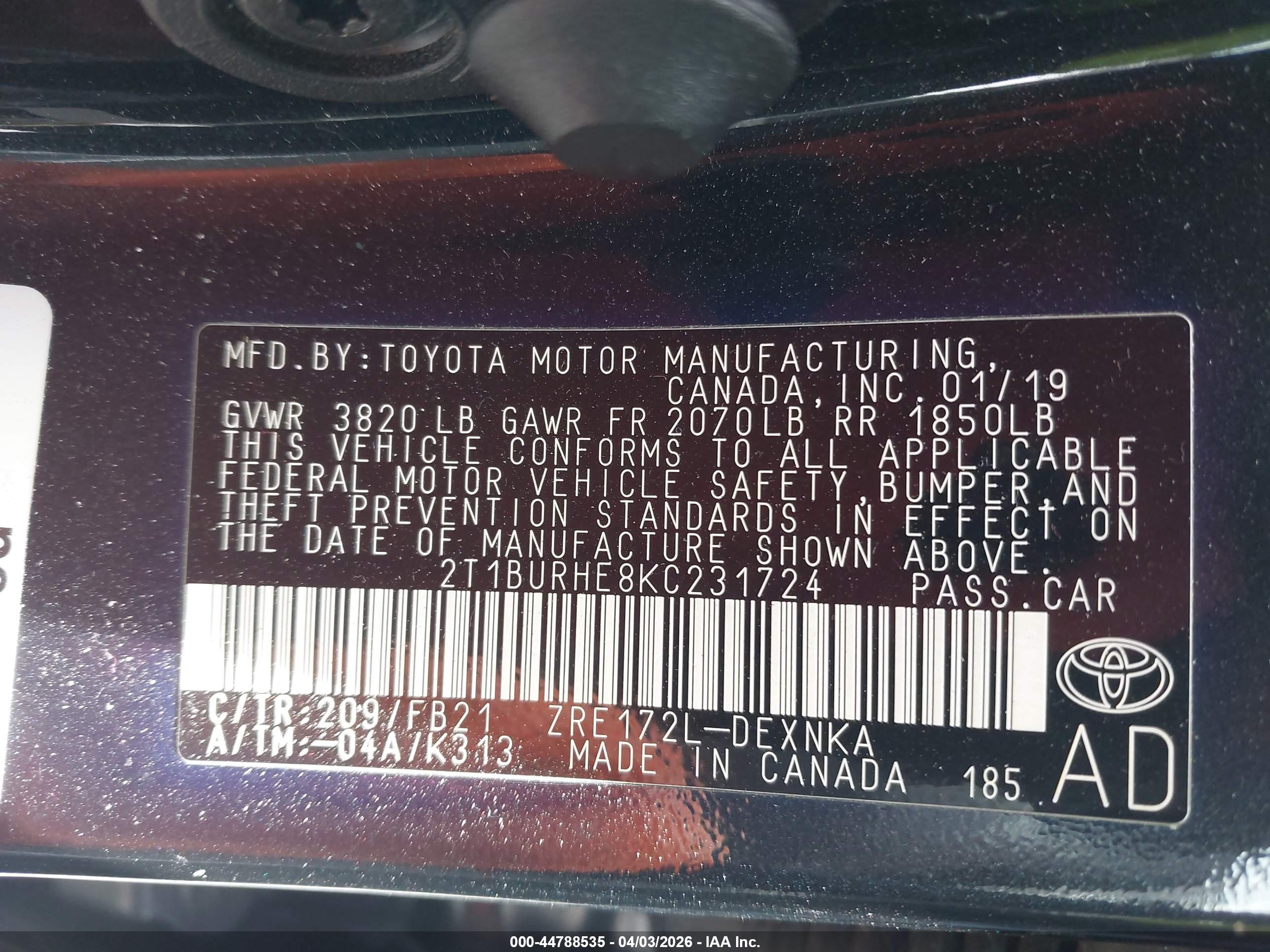 TOYOTA COROLLA image 9