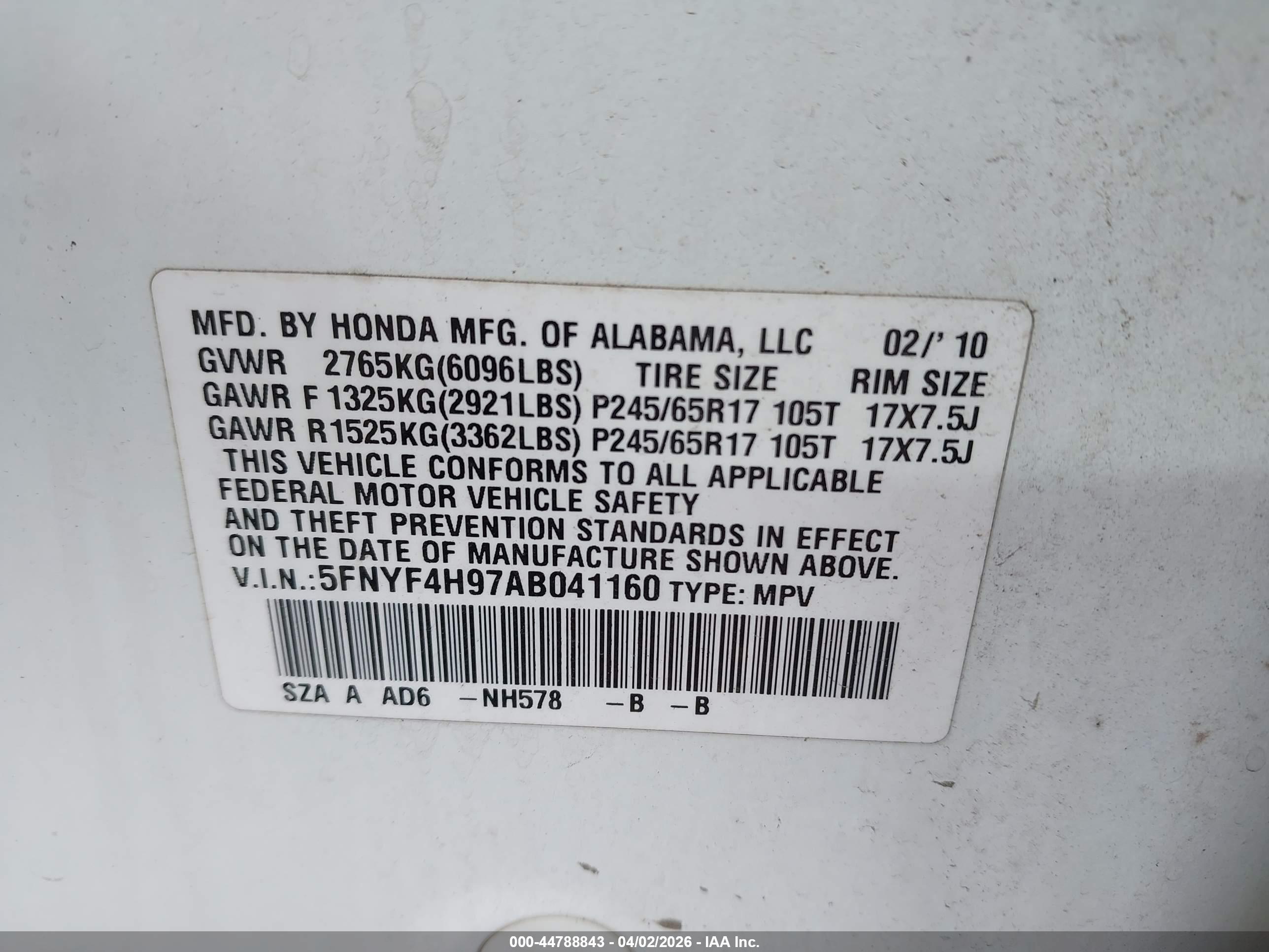 HONDA PILOT image 9