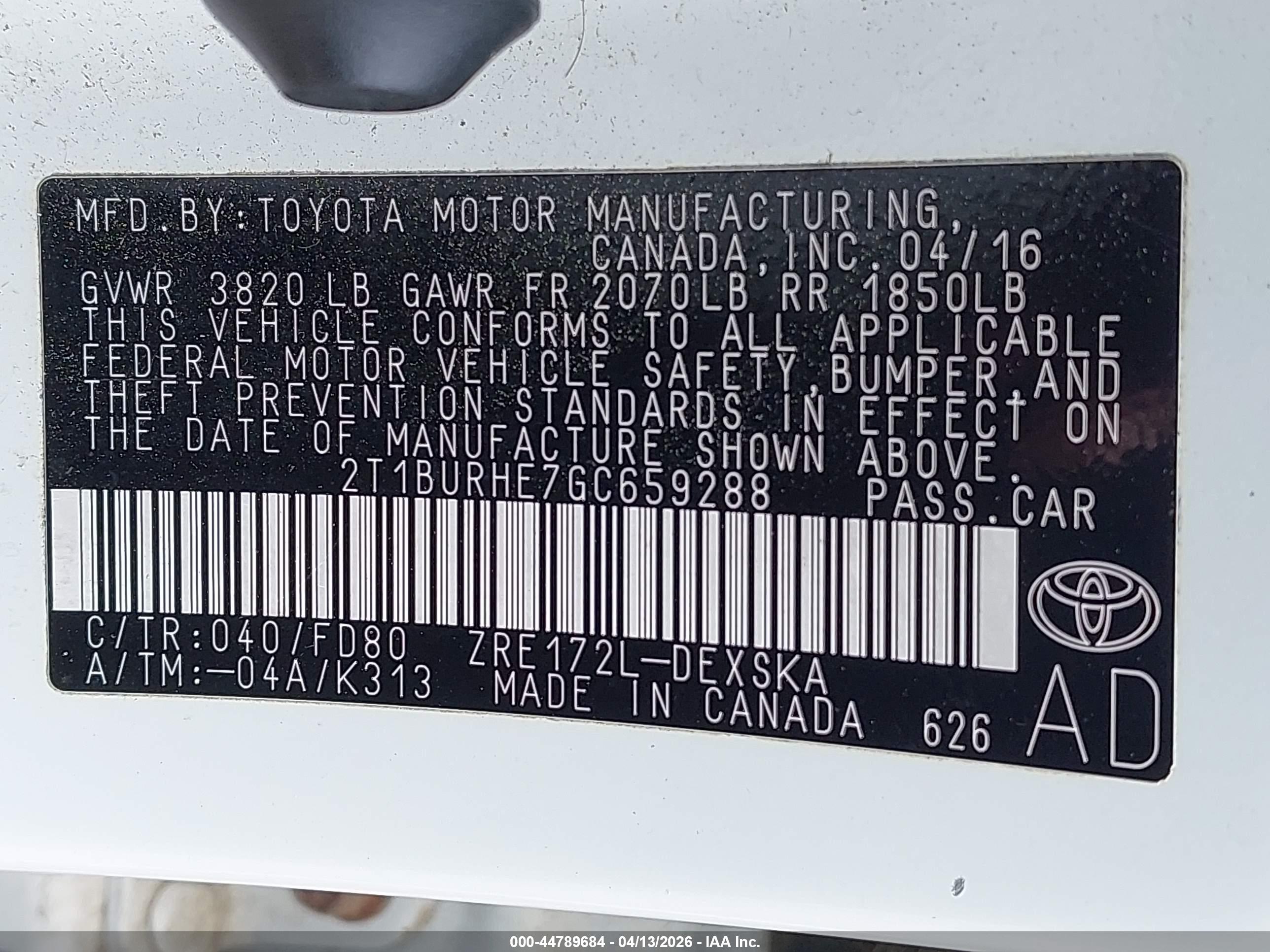 TOYOTA COROLLA image 9