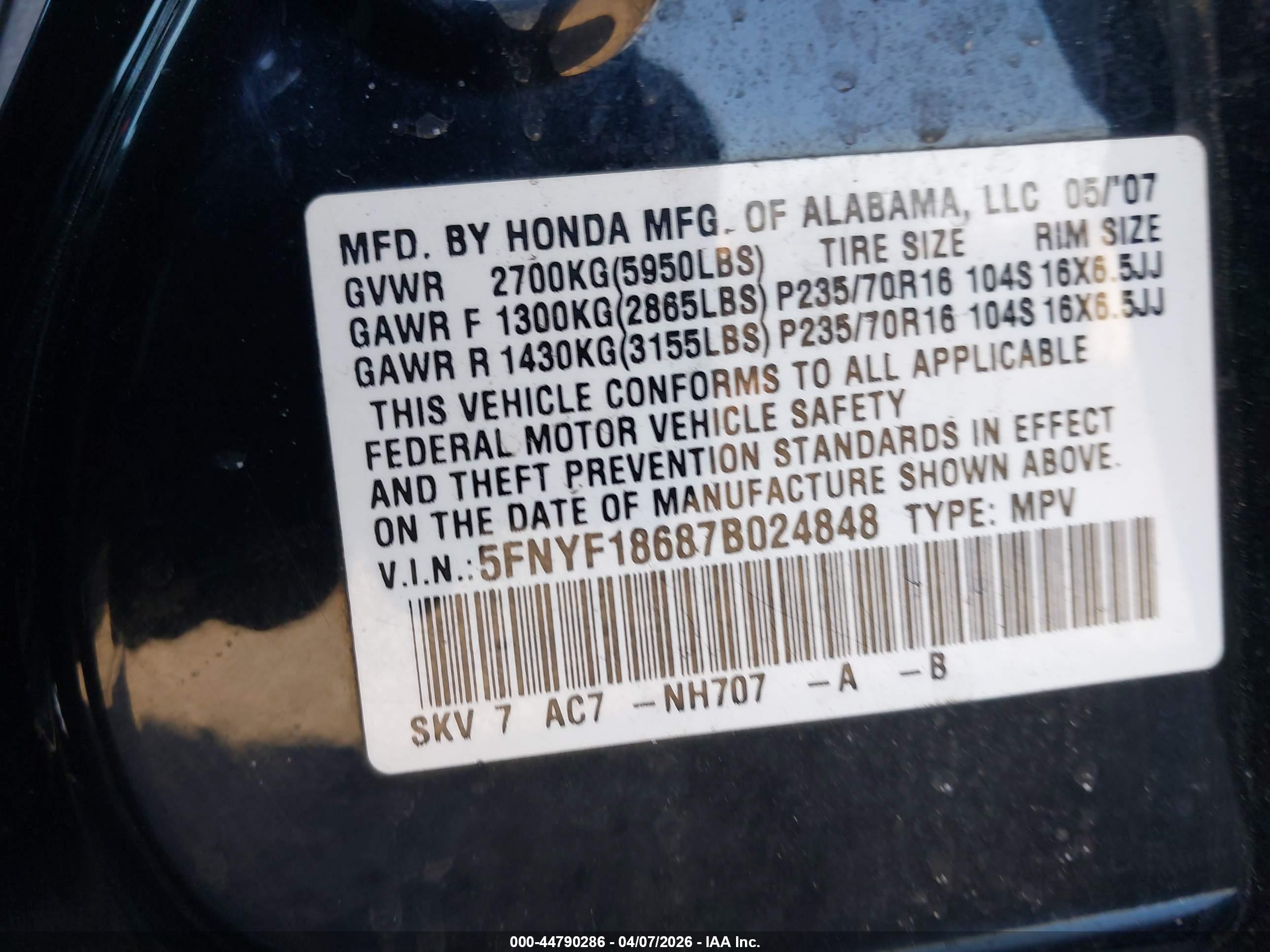HONDA PILOT image 9
