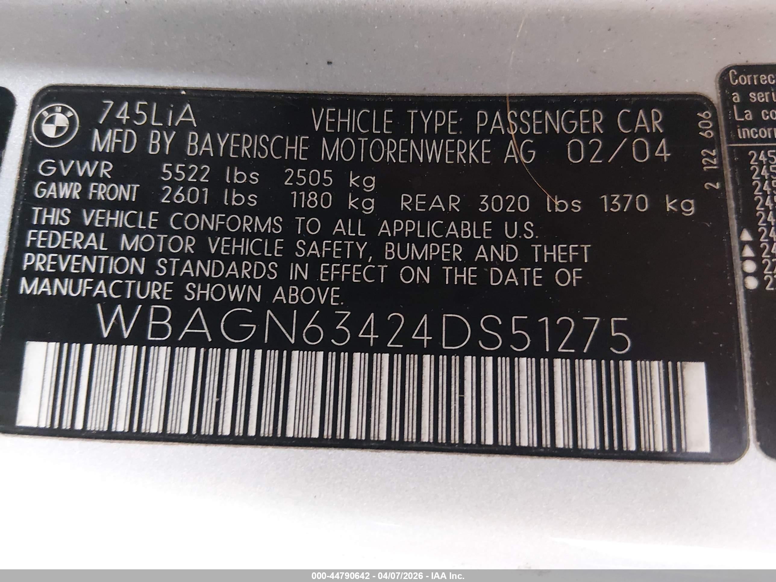 BMW 745LI image 9