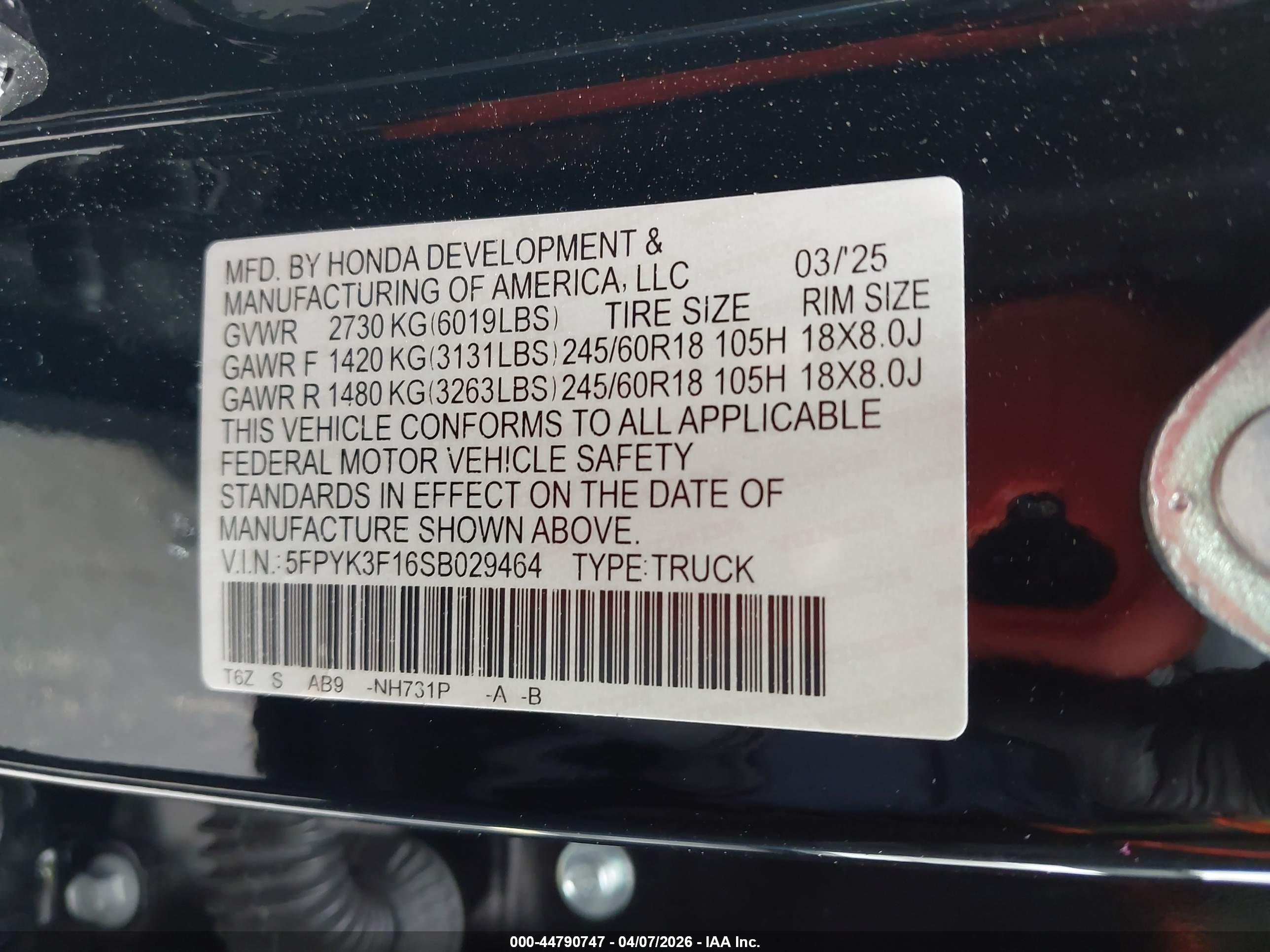 HONDA RIDGELINE image 9