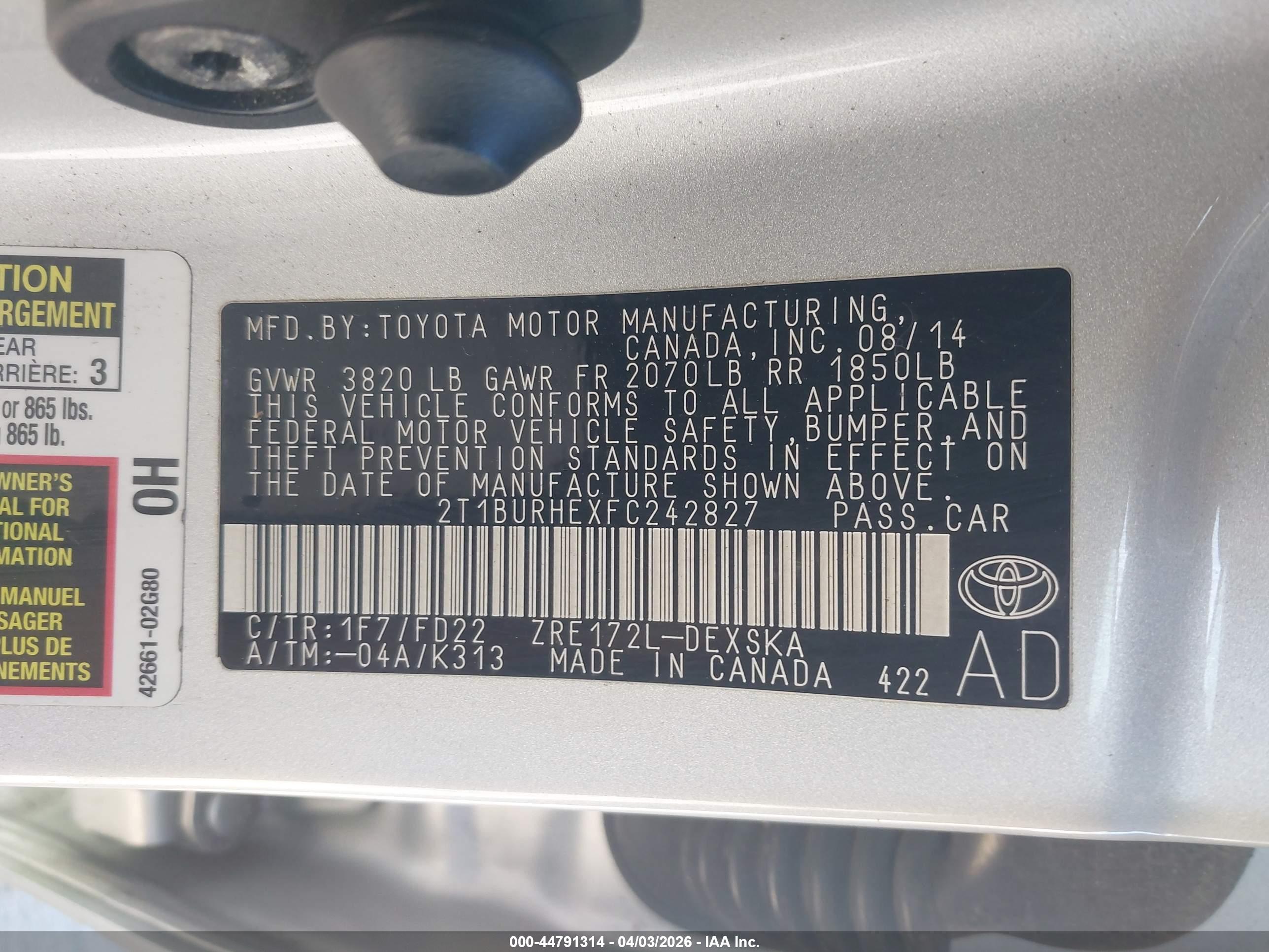 TOYOTA COROLLA image 9