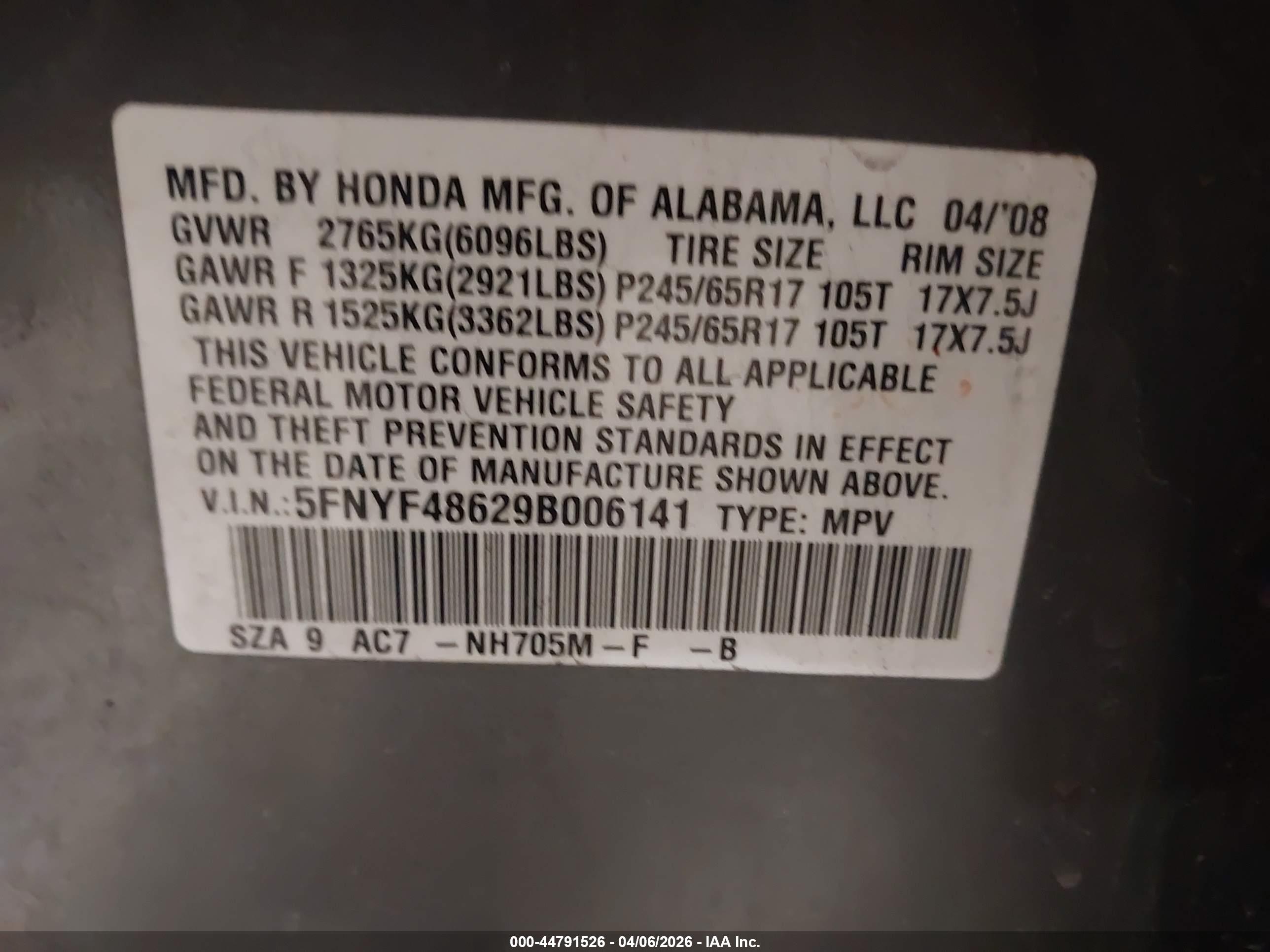 HONDA PILOT image 9