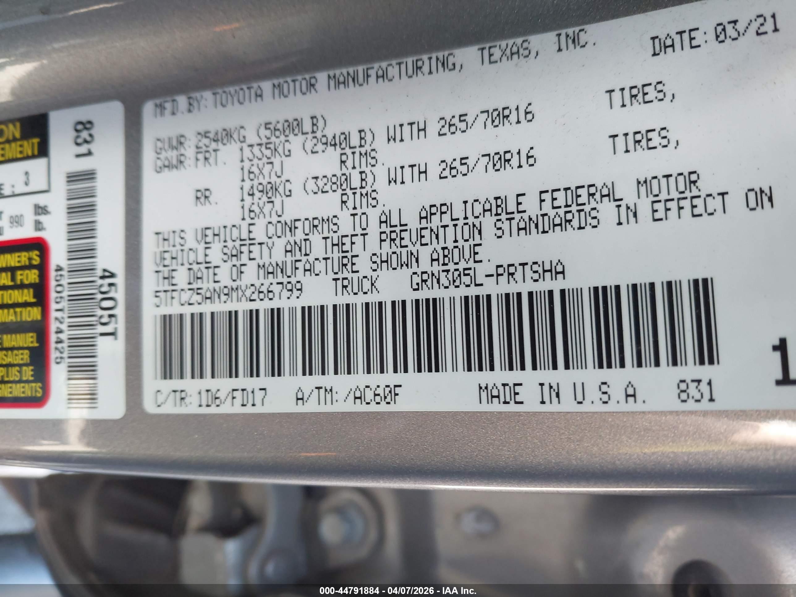 TOYOTA TACOMA image 9